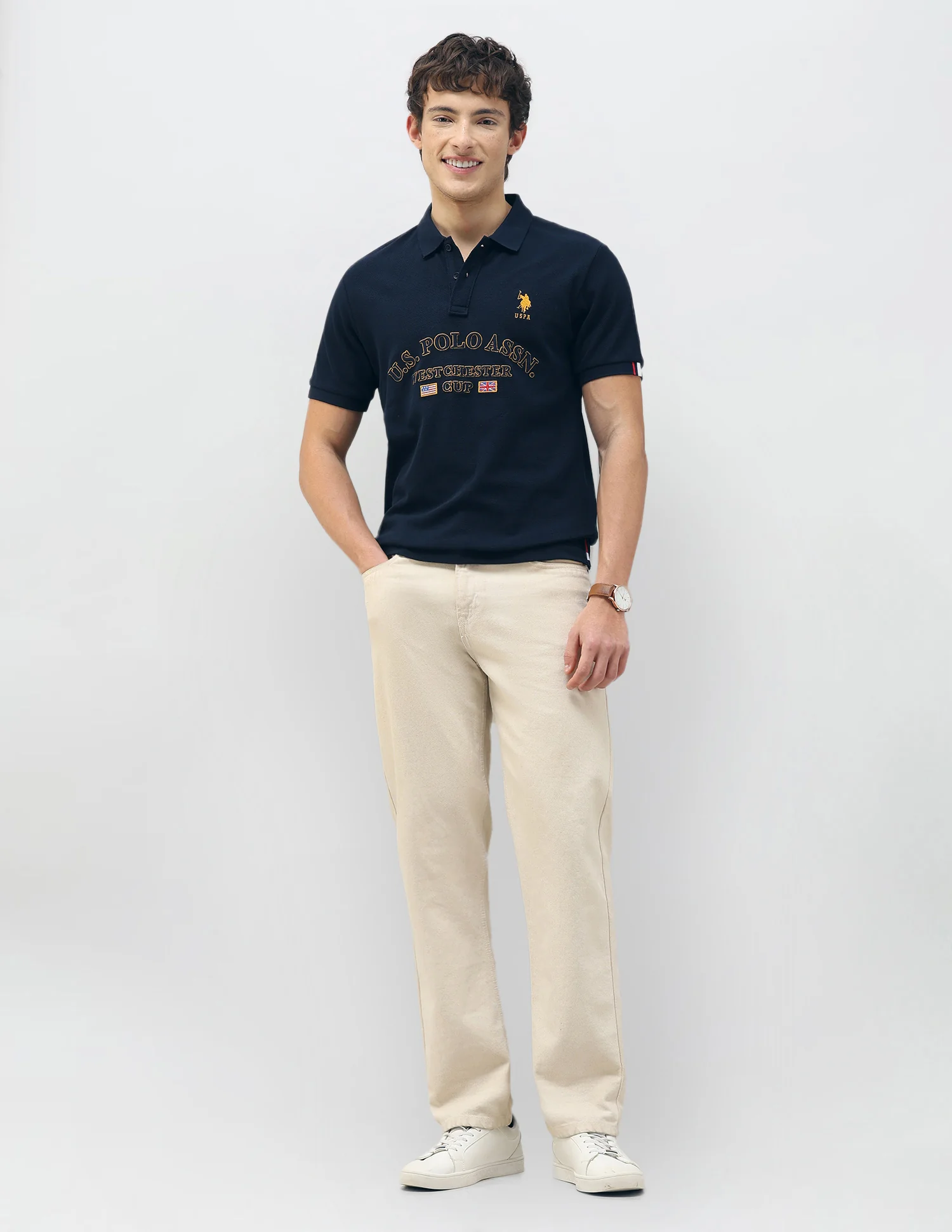 New Port Marina Brand Embroidered Polo Shirt - Image 3