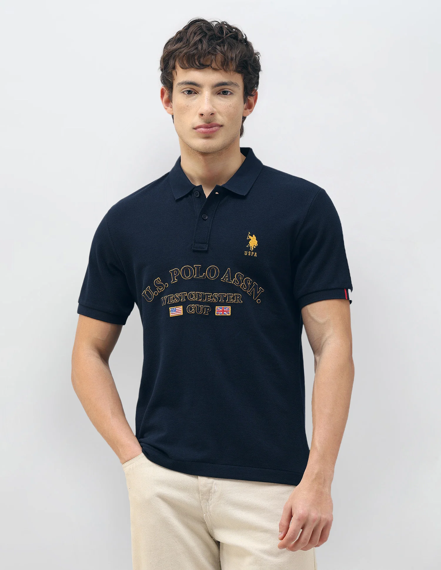 New Port Marina Brand Embroidered Polo Shirt - Image 6