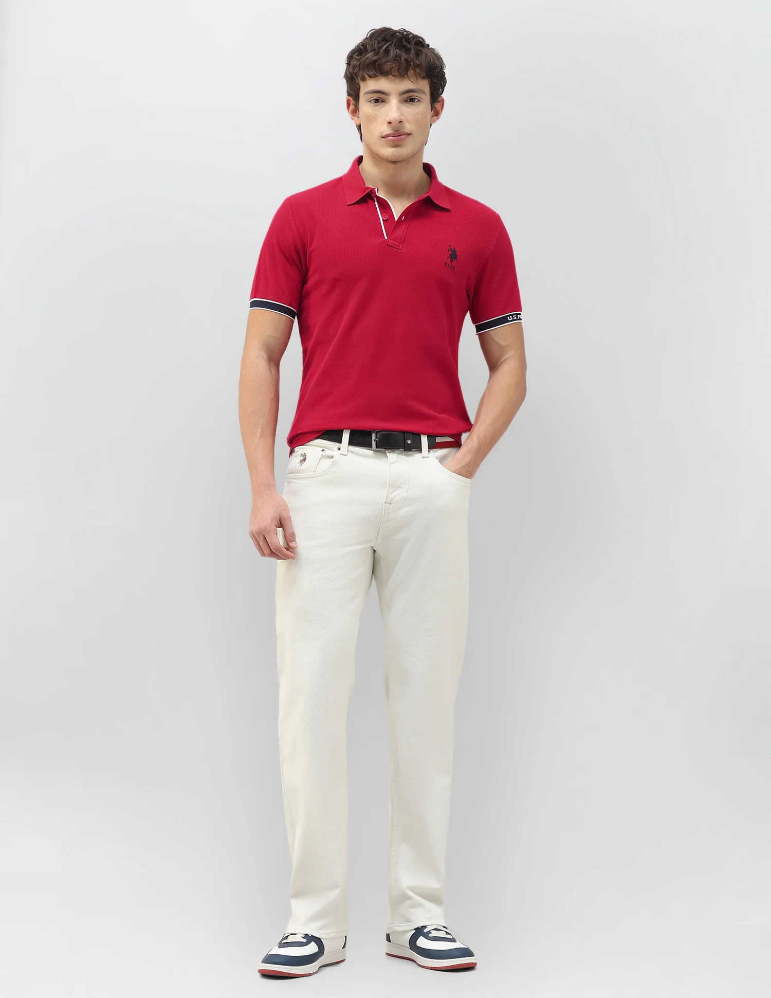 New Port Marina Solid Polo Shirt - Image 3