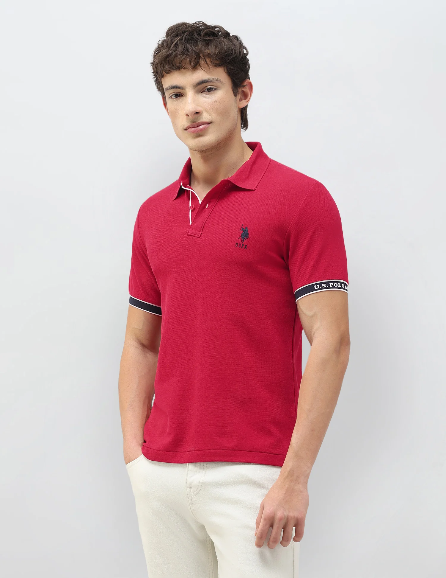 New Port Marina Solid Polo Shirt - Image 4