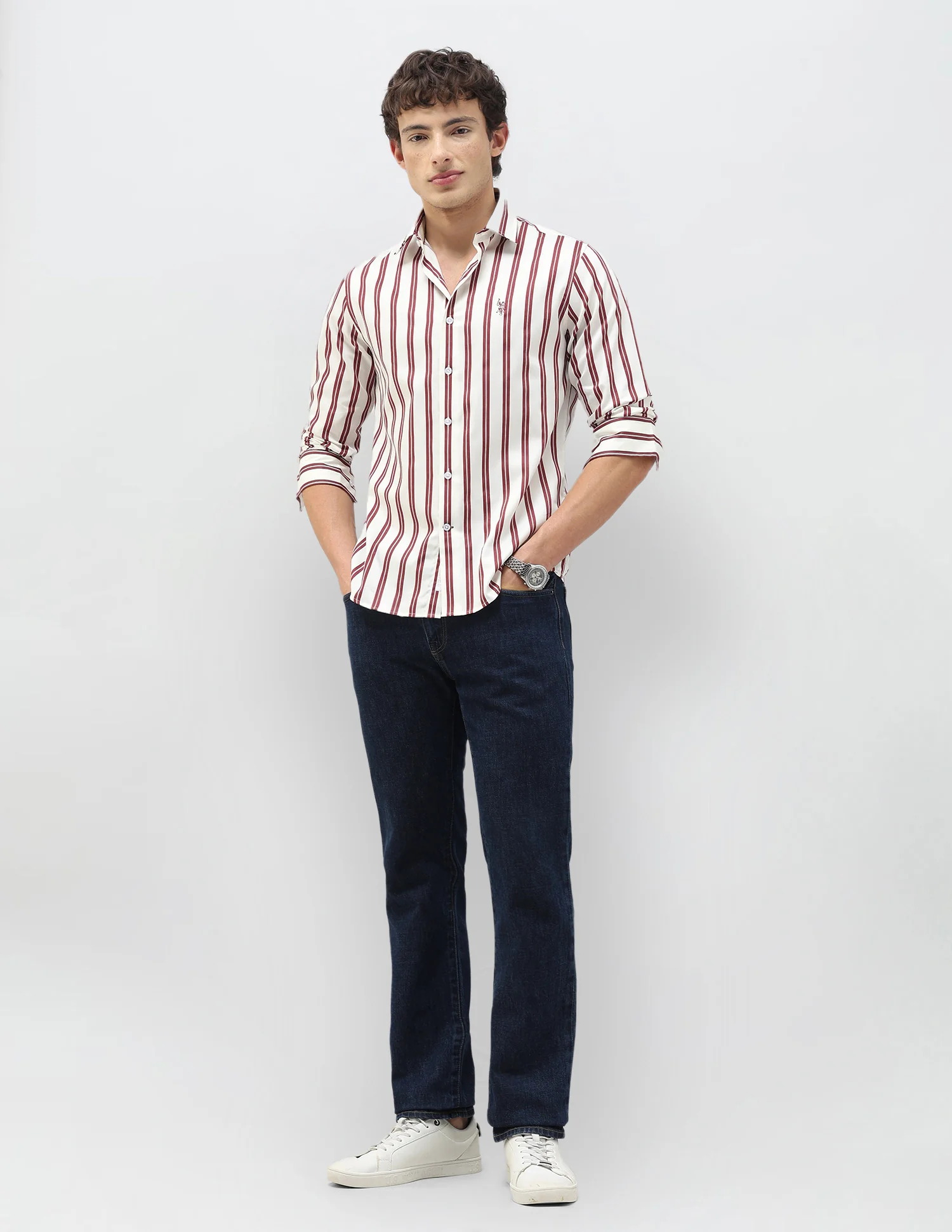 New Port Marina Vertical Striped Shirt - Image 3