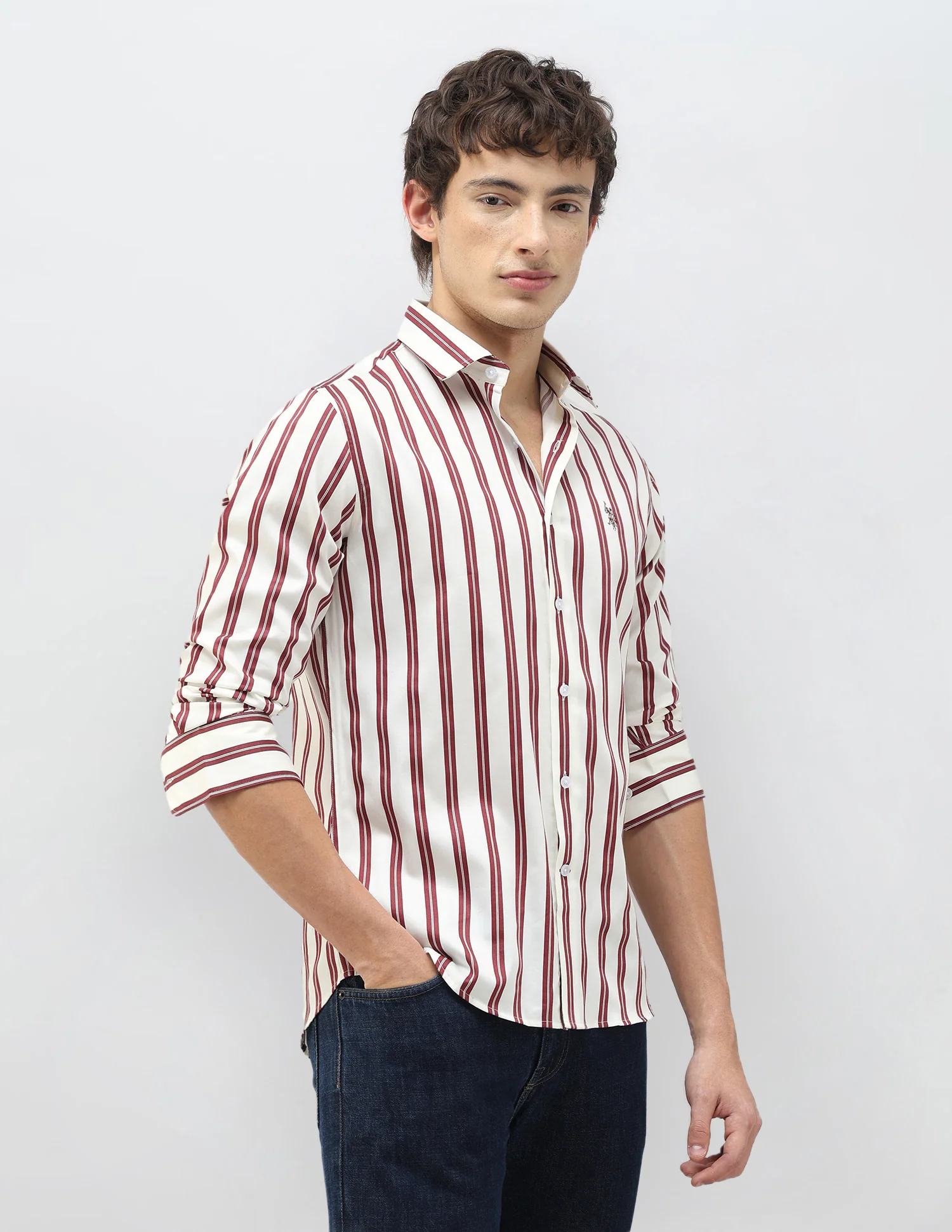 New Port Marina Vertical Striped Shirt - Image 4