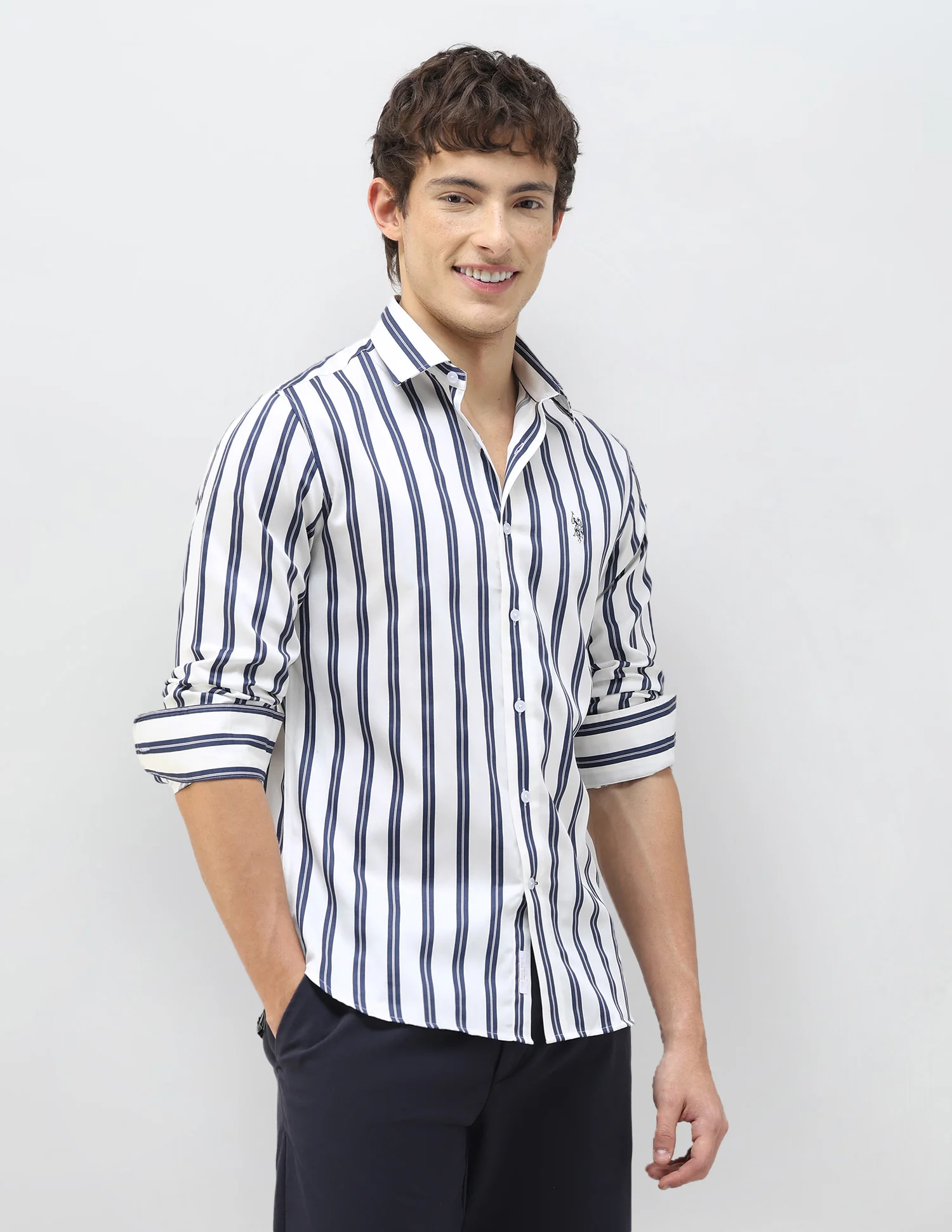 New Port Marina Vertical Striped Shirt - Image 4