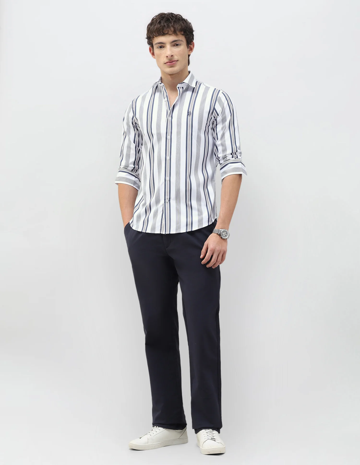 New Port Marina Vertical Striped Shirt - Image 3