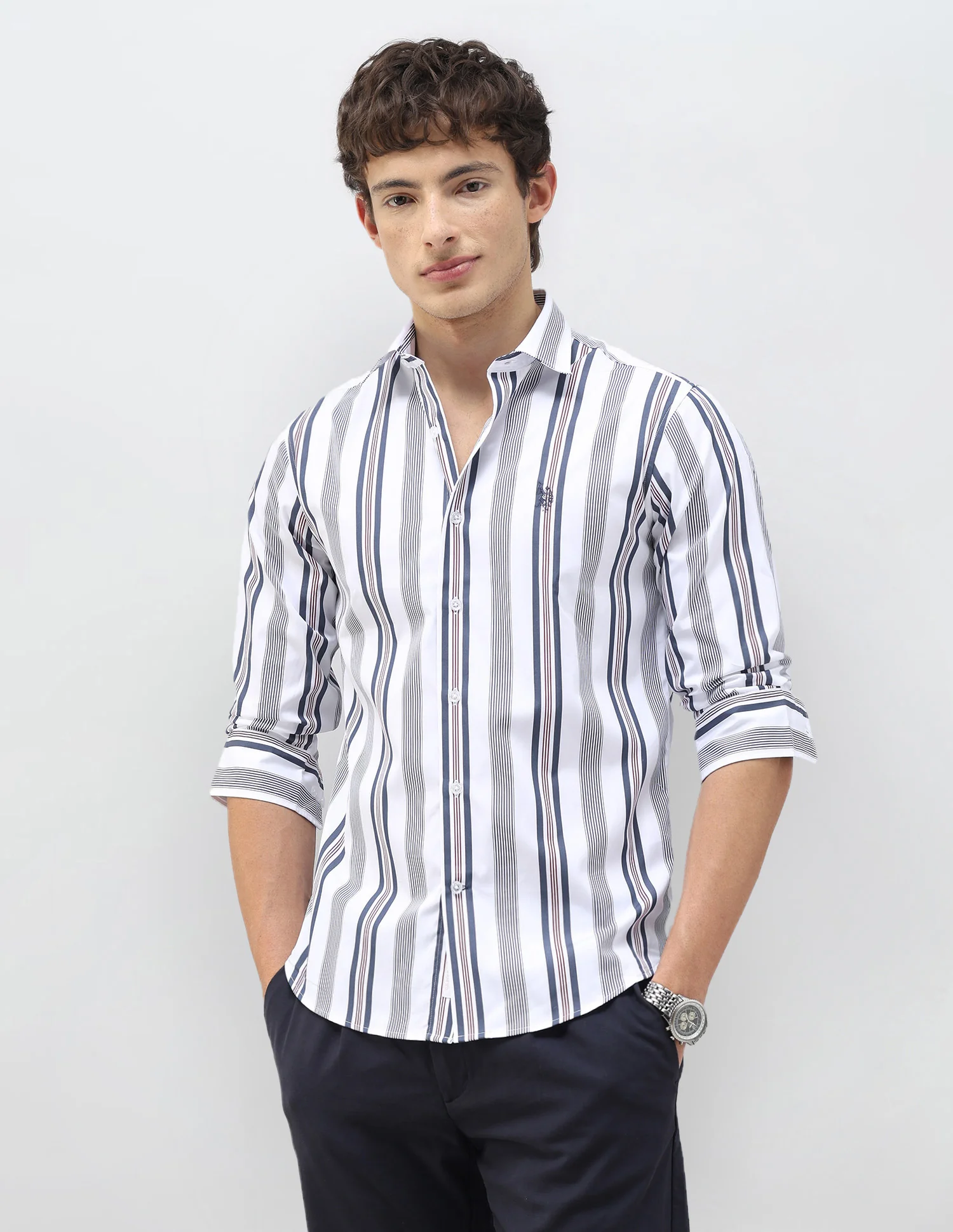 New Port Marina Vertical Striped Shirt - Image 6