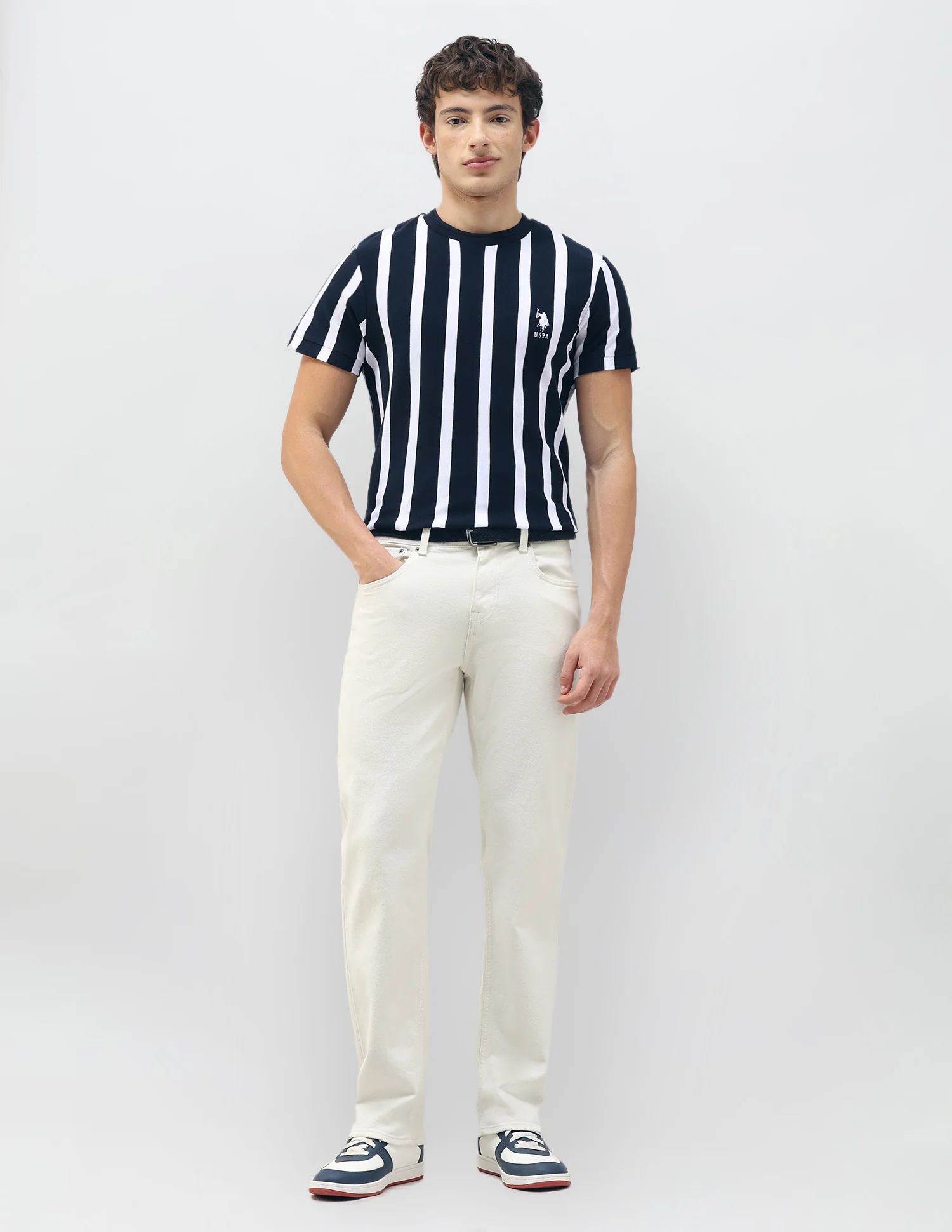 New Port Marina Vertical Striped T-Shirt - Image 3