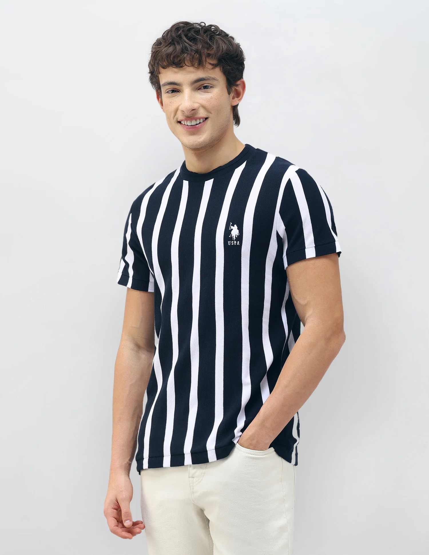 New Port Marina Vertical Striped T-Shirt - Image 4