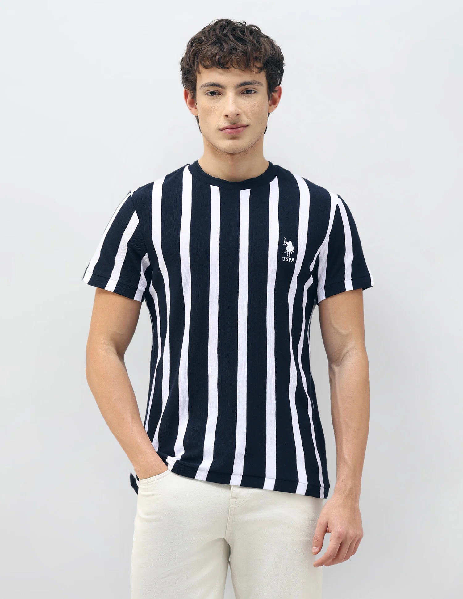 New Port Marina Vertical Striped T-Shirt - Image 6