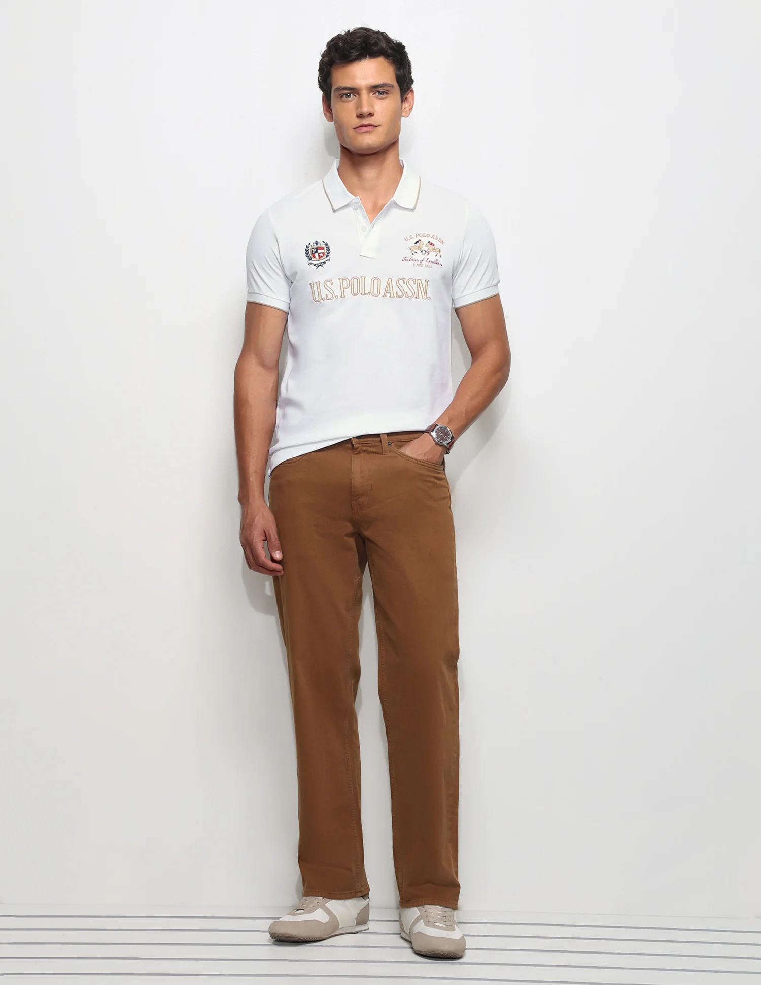 Numeric Brand Embroidered Slim Fit Polo Shirt - Image 3