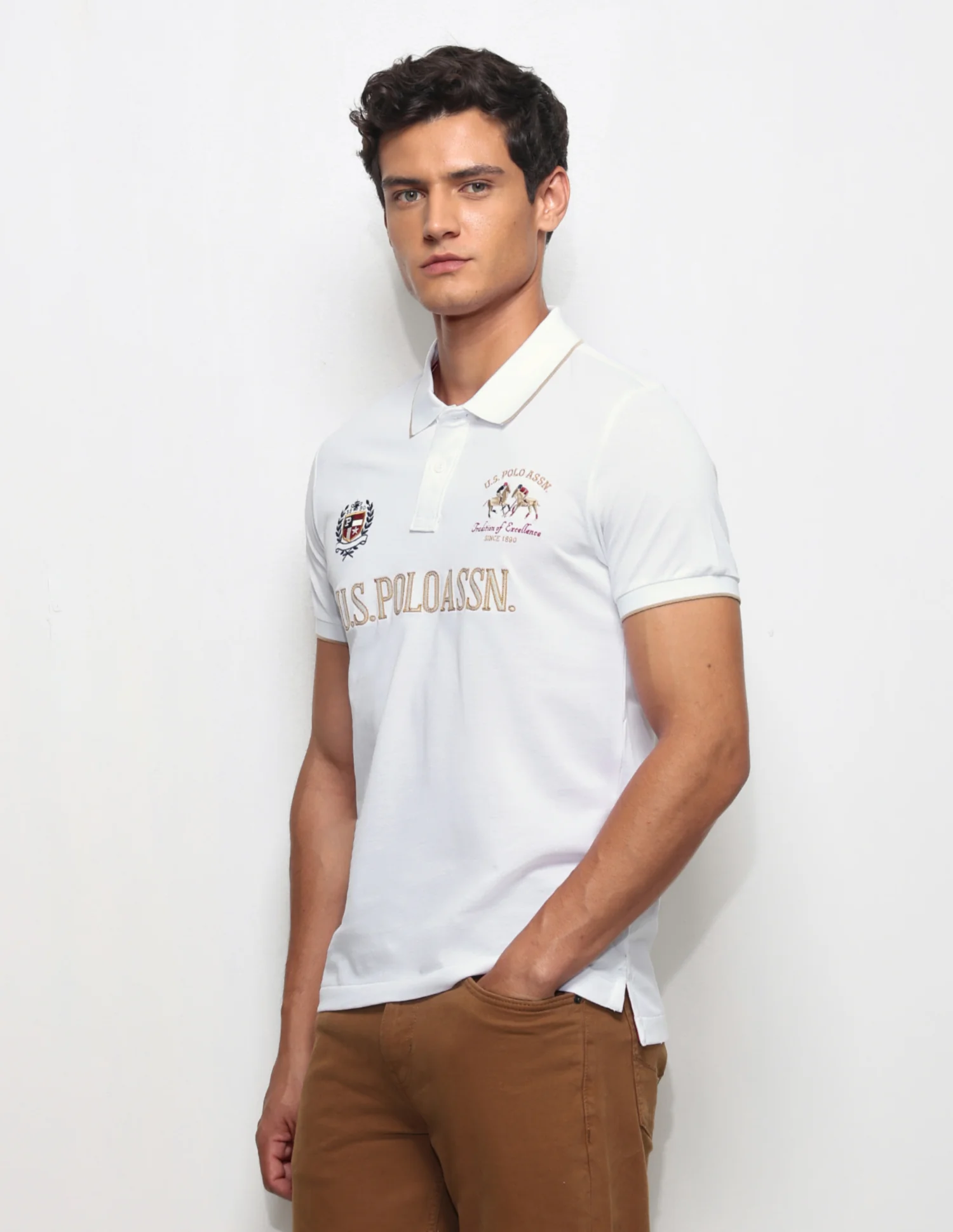 Numeric Brand Embroidered Slim Fit Polo Shirt - Image 4