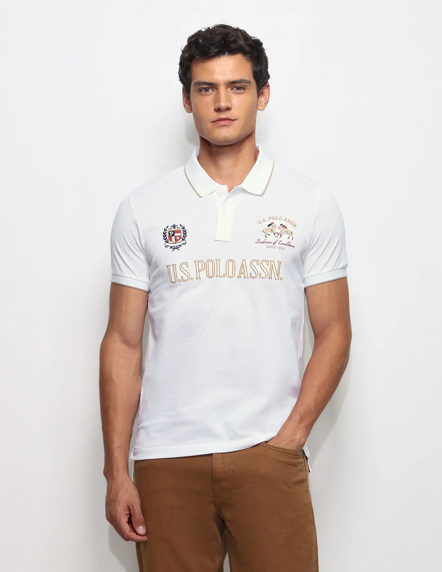 Numeric Brand Embroidered Slim Fit Polo Shirt - Image 6