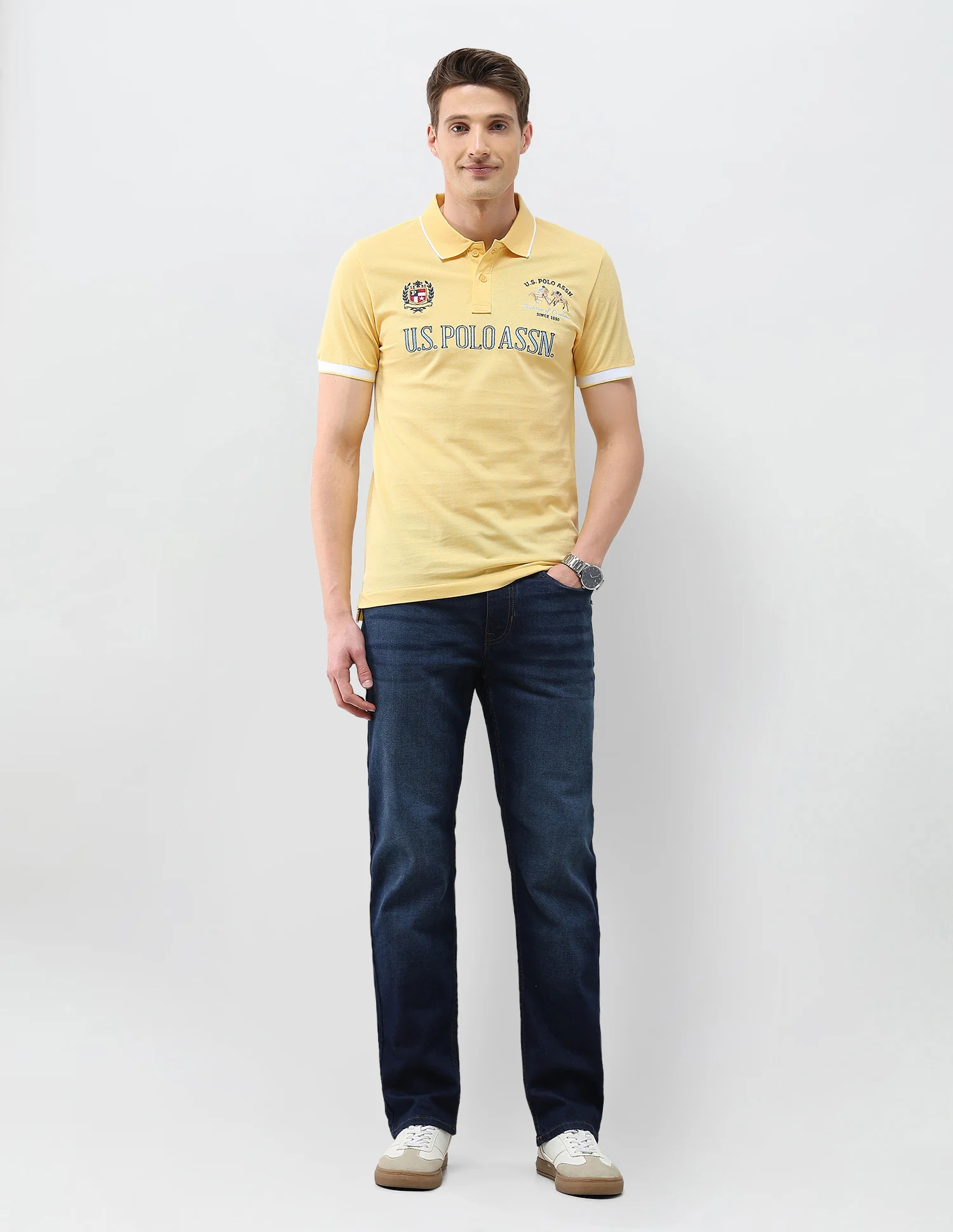 Numeric Brand Embroidered Slim Fit Polo Shirt - Image 3