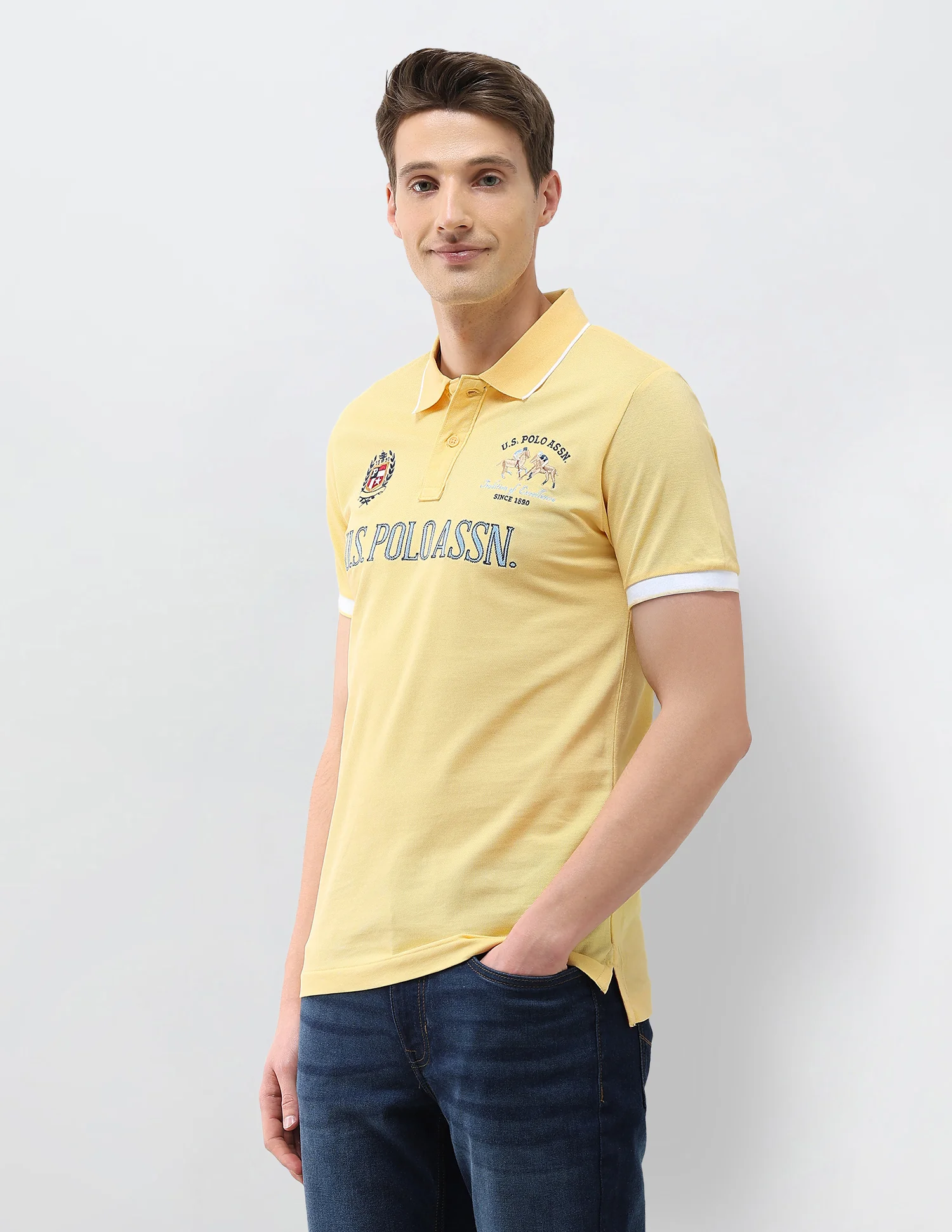 Numeric Brand Embroidered Slim Fit Polo Shirt - Image 4
