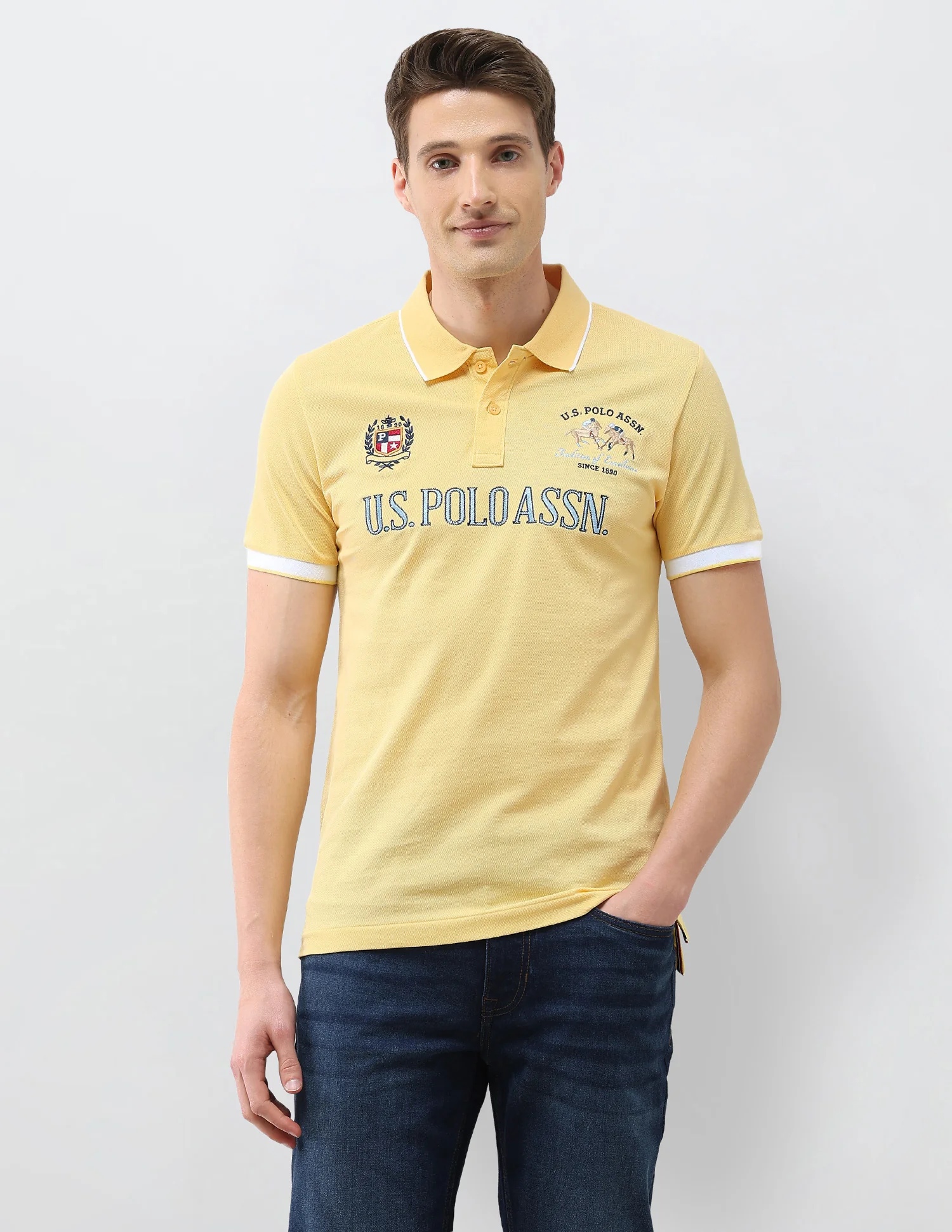 Numeric Brand Embroidered Slim Fit Polo Shirt - Image 6
