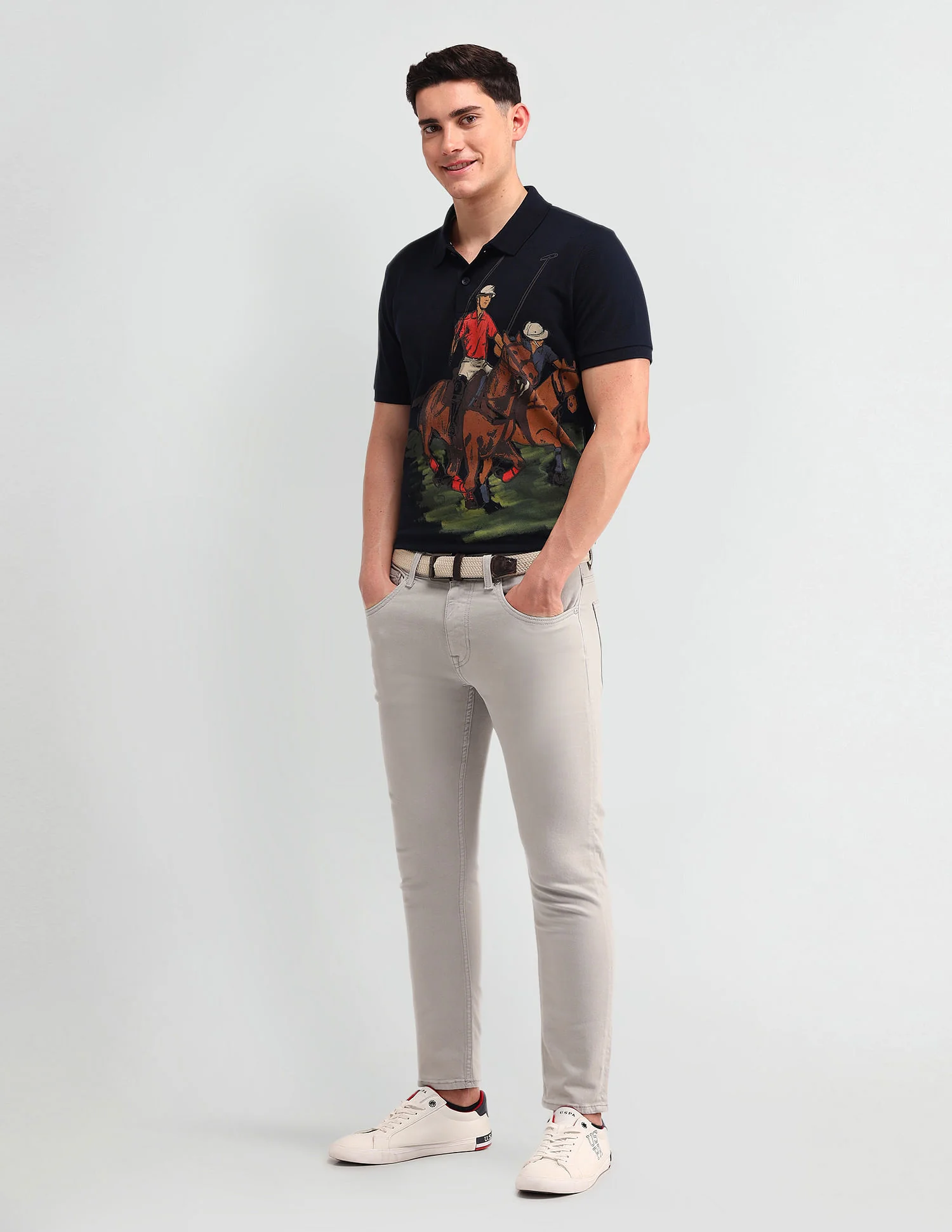Outdoor Muscle Fit Brand Polo Shirt - Image 3
