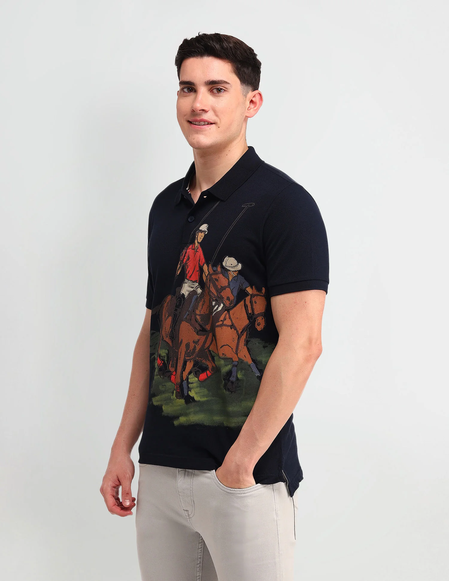 Outdoor Muscle Fit Brand Polo Shirt - Image 4