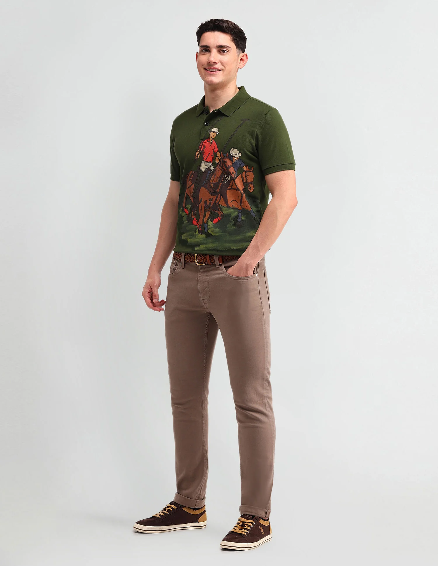 Outdoor Muscle Fit Brand Polo Shirt - Image 3