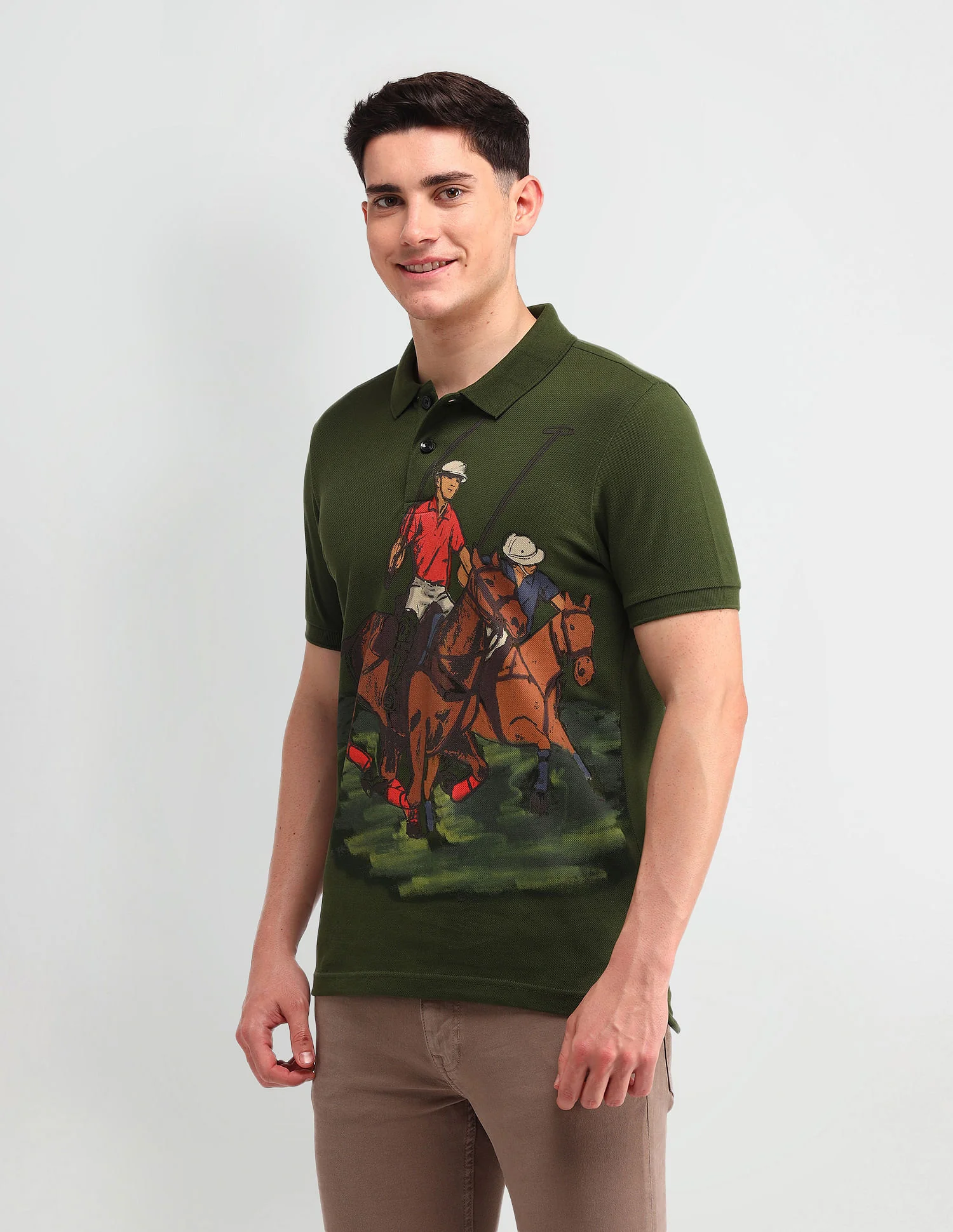 Outdoor Muscle Fit Brand Polo Shirt - Image 4