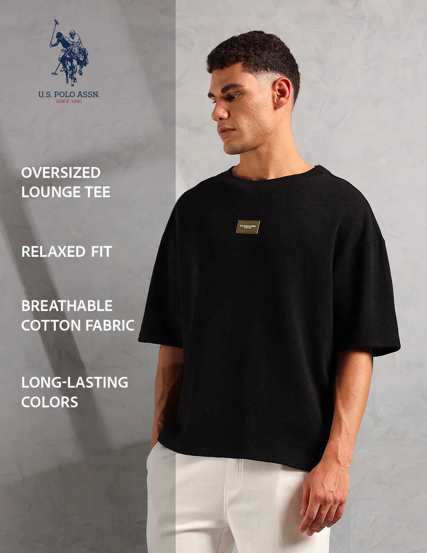 Oversized Fit Cotton PE001 Lounge T-Shirt - Pack Of 1 - Image 10