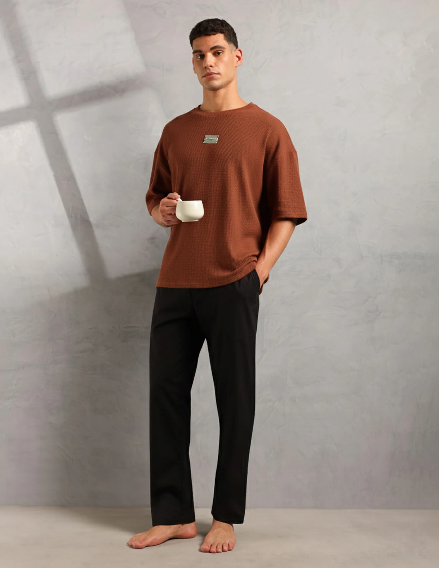 Oversized Fit Cotton PE001 Lounge T-Shirt - Pack Of 1 - Image 3