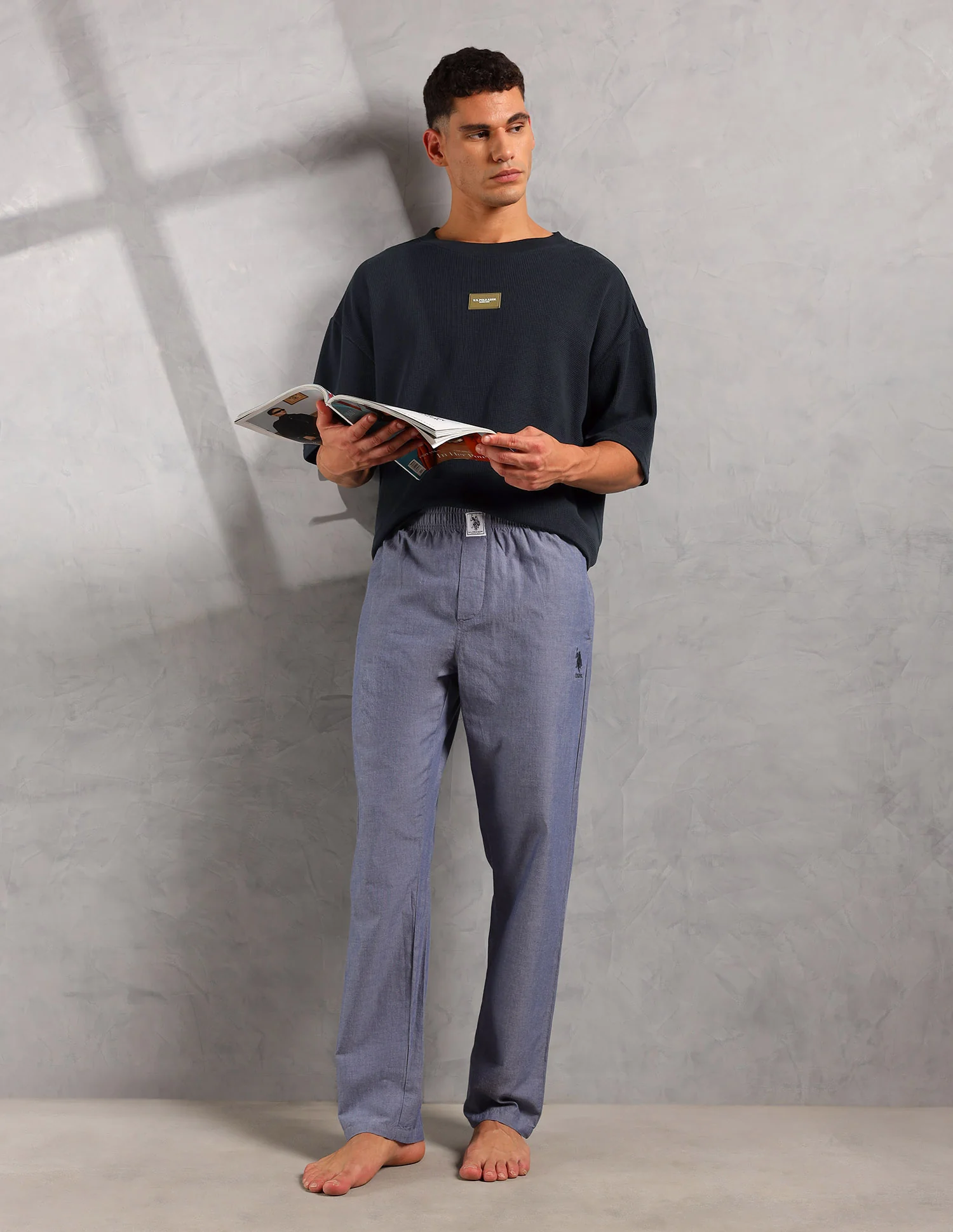 Oversized Fit Cotton PE001 Lounge T-Shirt - Pack Of 1 - Image 3