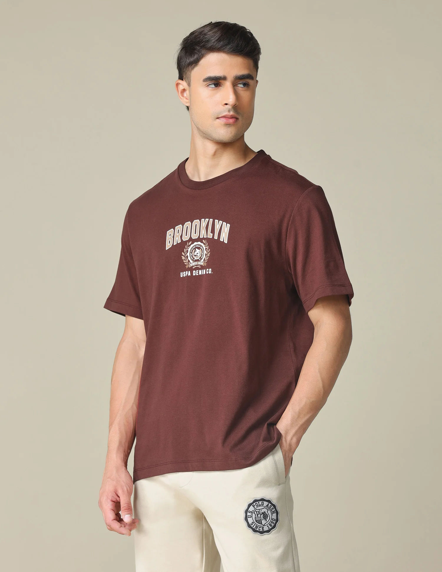 Oversized Fit Typographic Printed T- Shirt - Image 4
