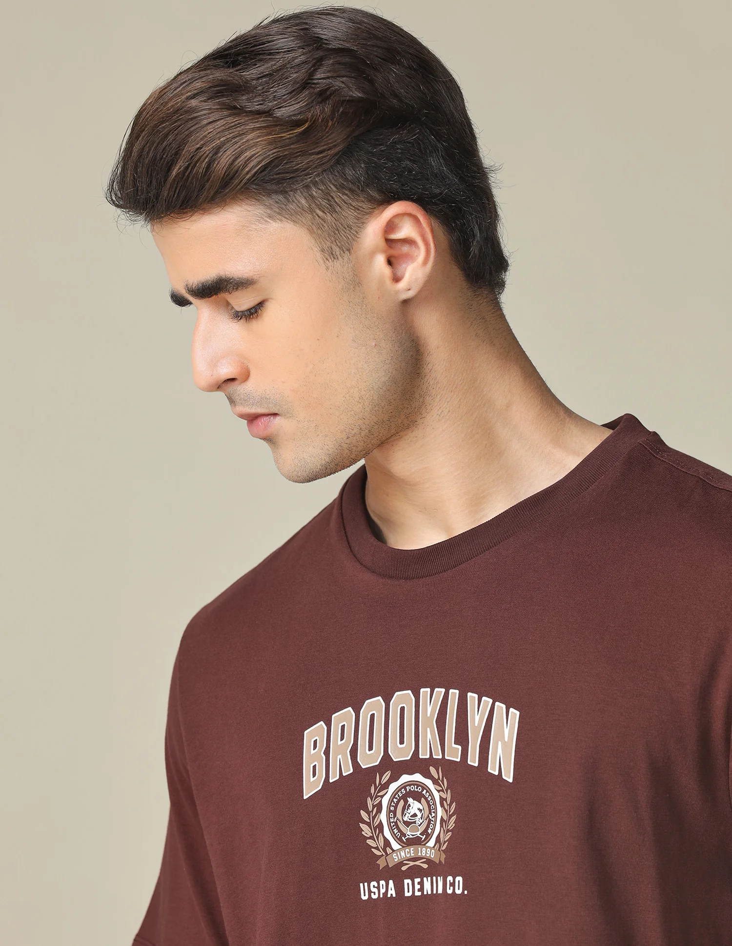 Oversized Fit Typographic Printed T- Shirt - Image 7