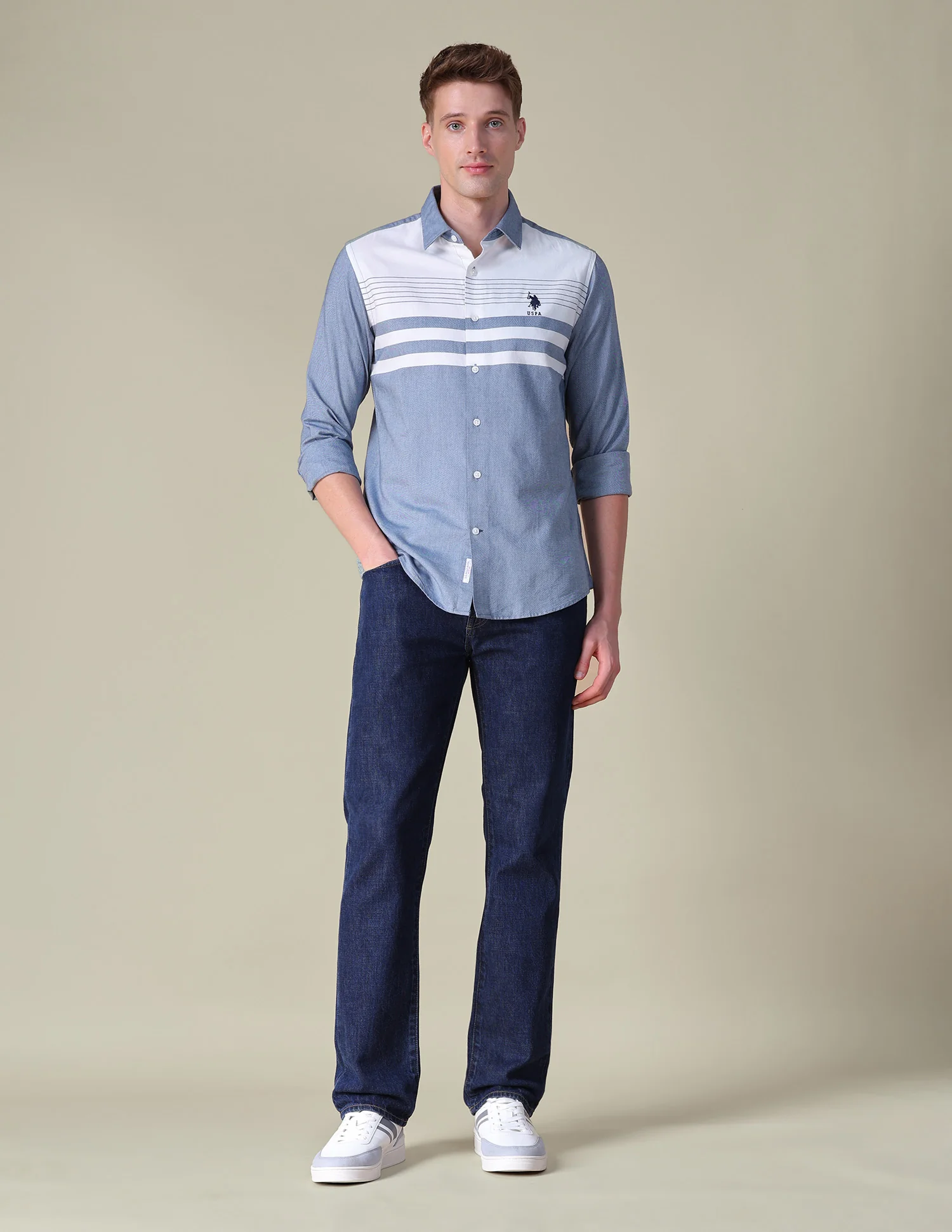 Oxford Horizontal Striped Shirt - Image 3