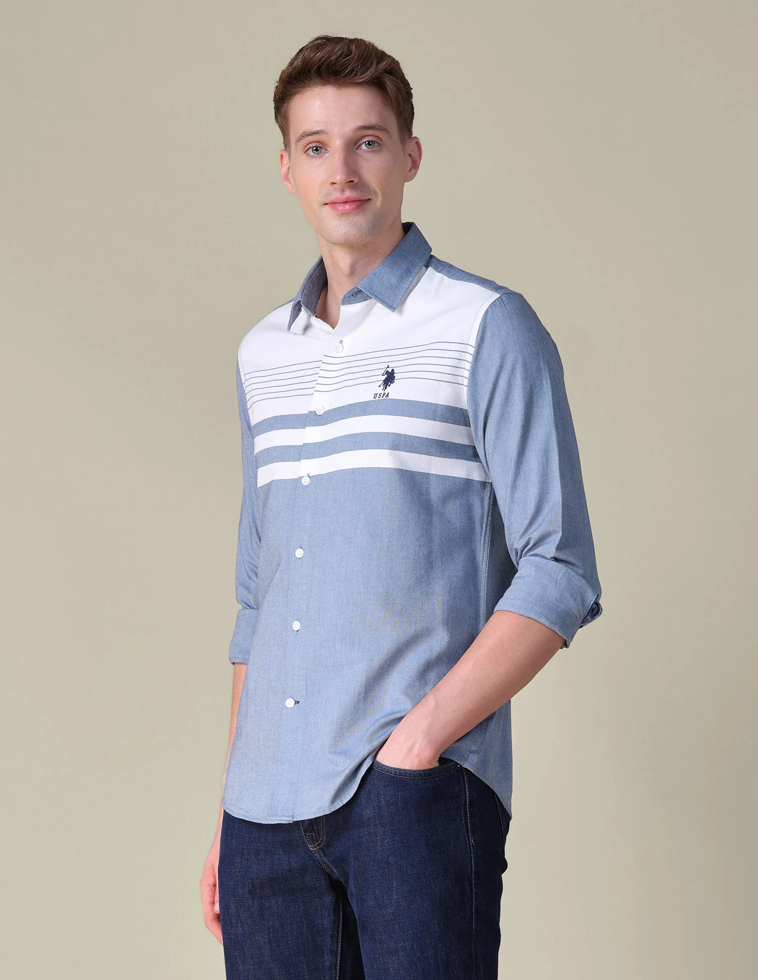 Oxford Horizontal Striped Shirt - Image 4