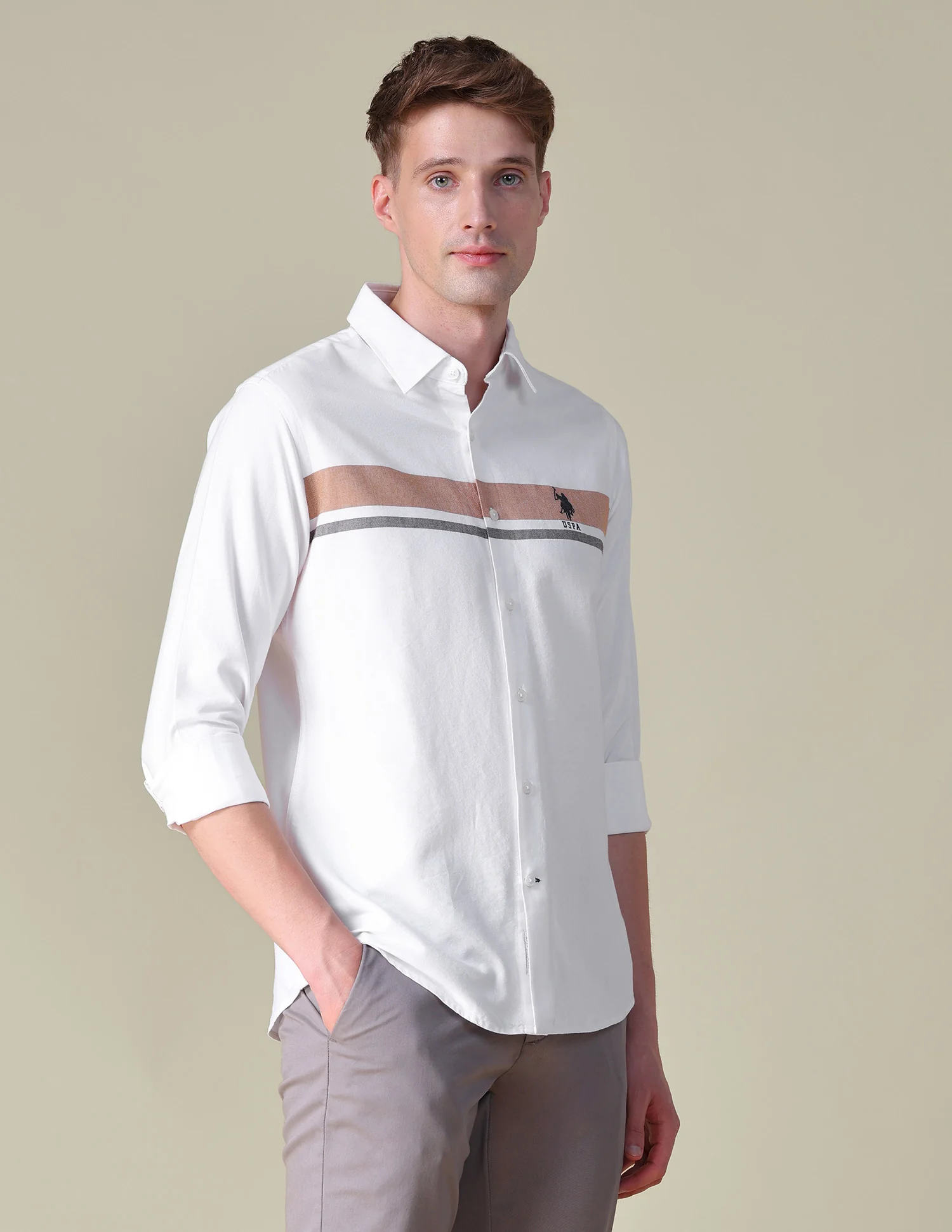 Oxford Horizontal Striped Shirt - Image 4