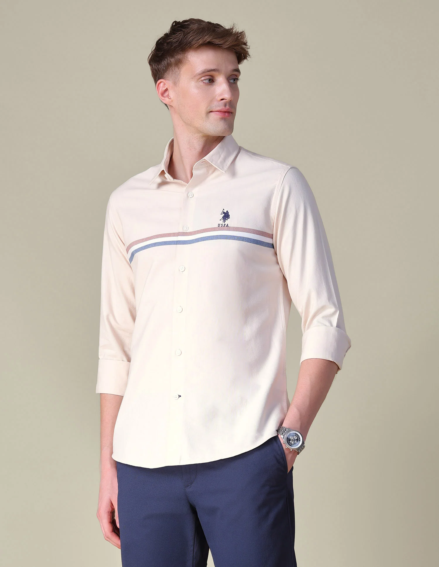 Oxford Horizontal Striped Shirt - Image 4