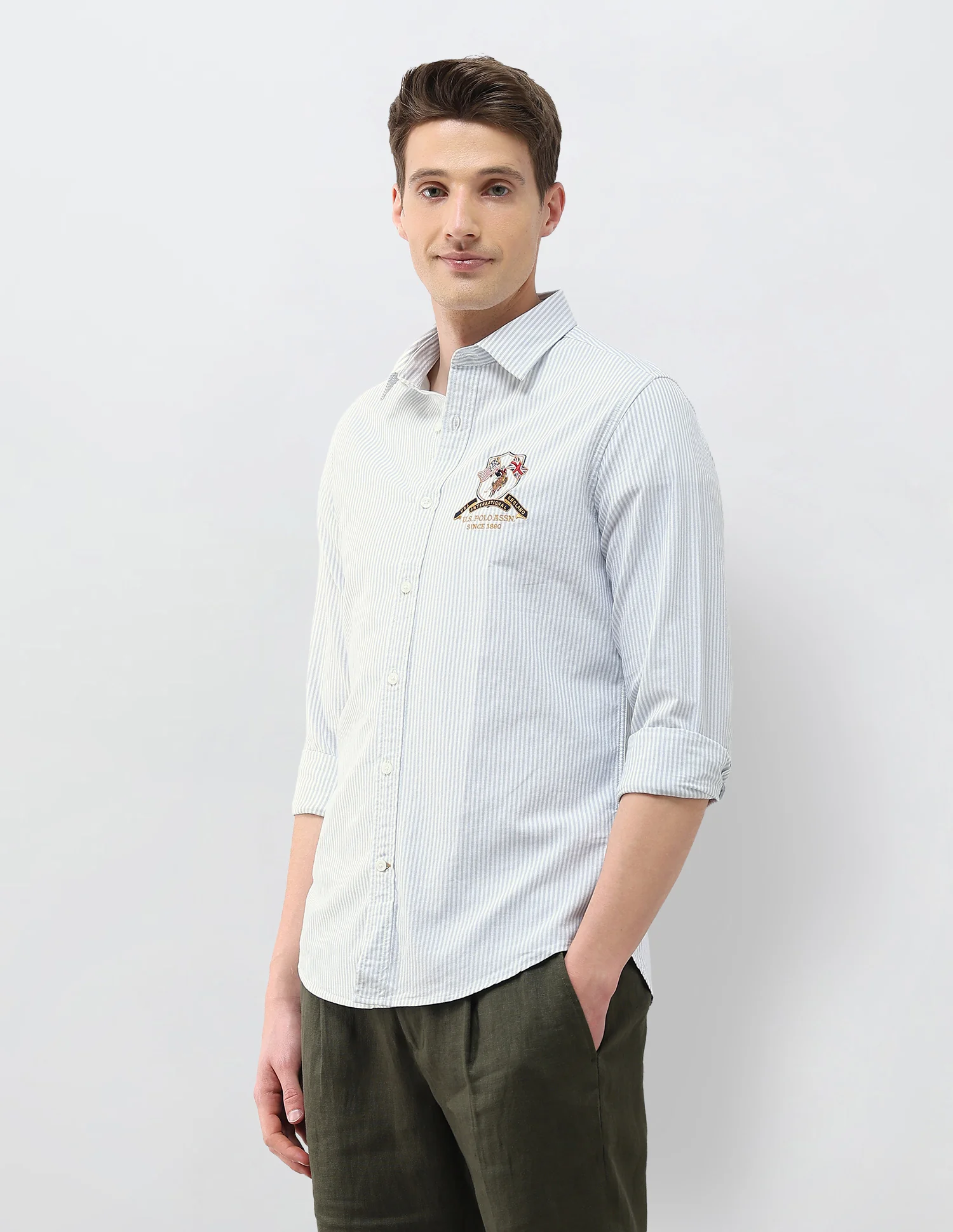 Oxford Regular Fit Vertical Striped Shirt - Image 4