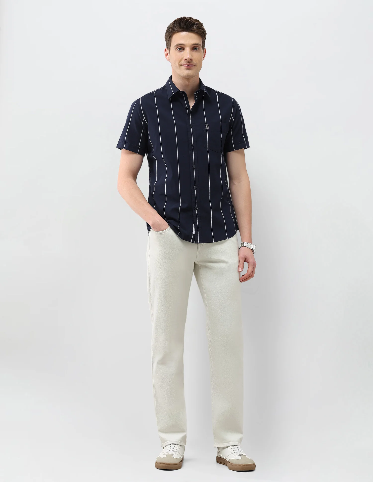 Oxford Regular Fit Vertical Striped Shirt - Image 3