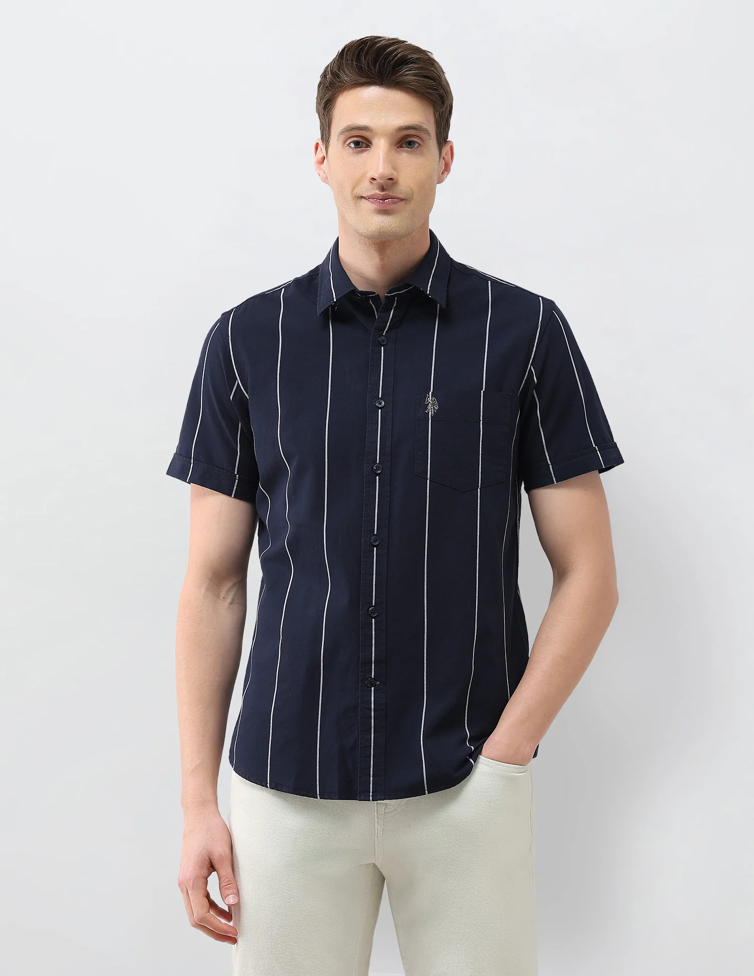 Oxford Regular Fit Vertical Striped Shirt - Image 6