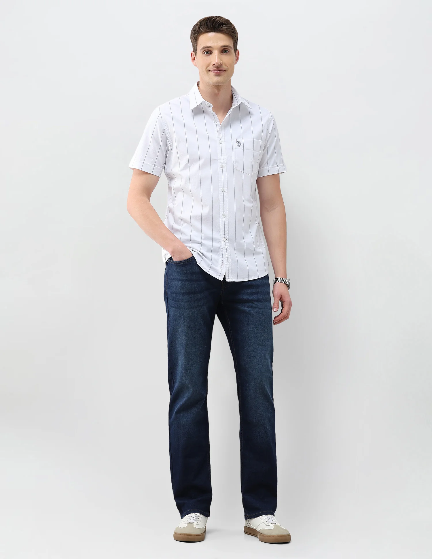Oxford Regular Fit Vertical Striped Shirt - Image 3