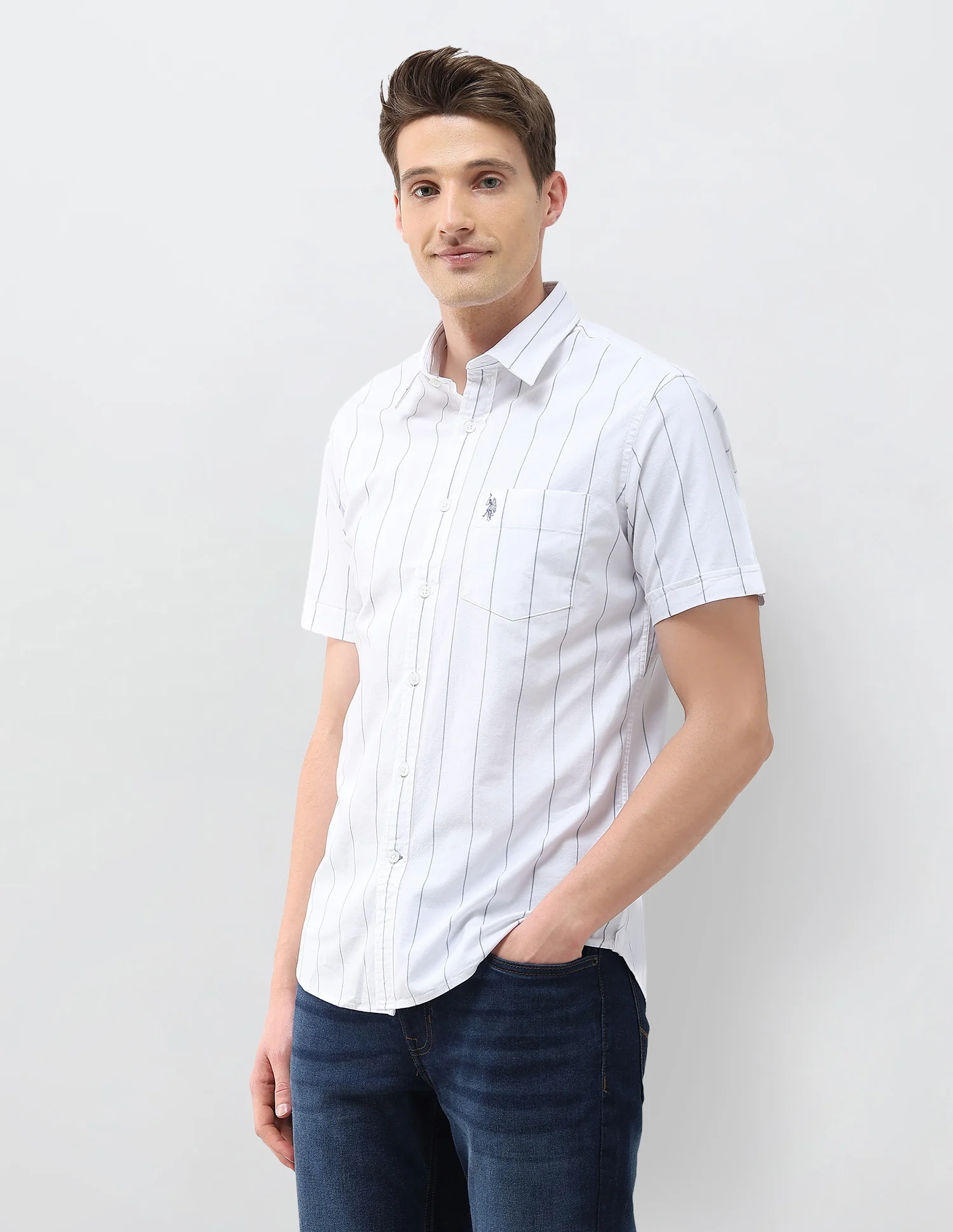 Oxford Regular Fit Vertical Striped Shirt - Image 4