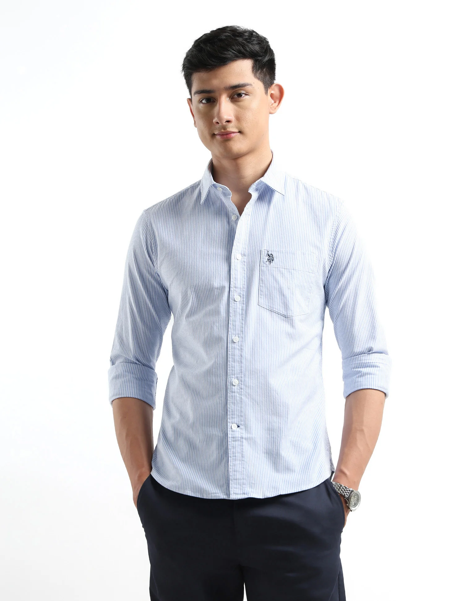 Oxford Vertical Striped Shirt - Image 9