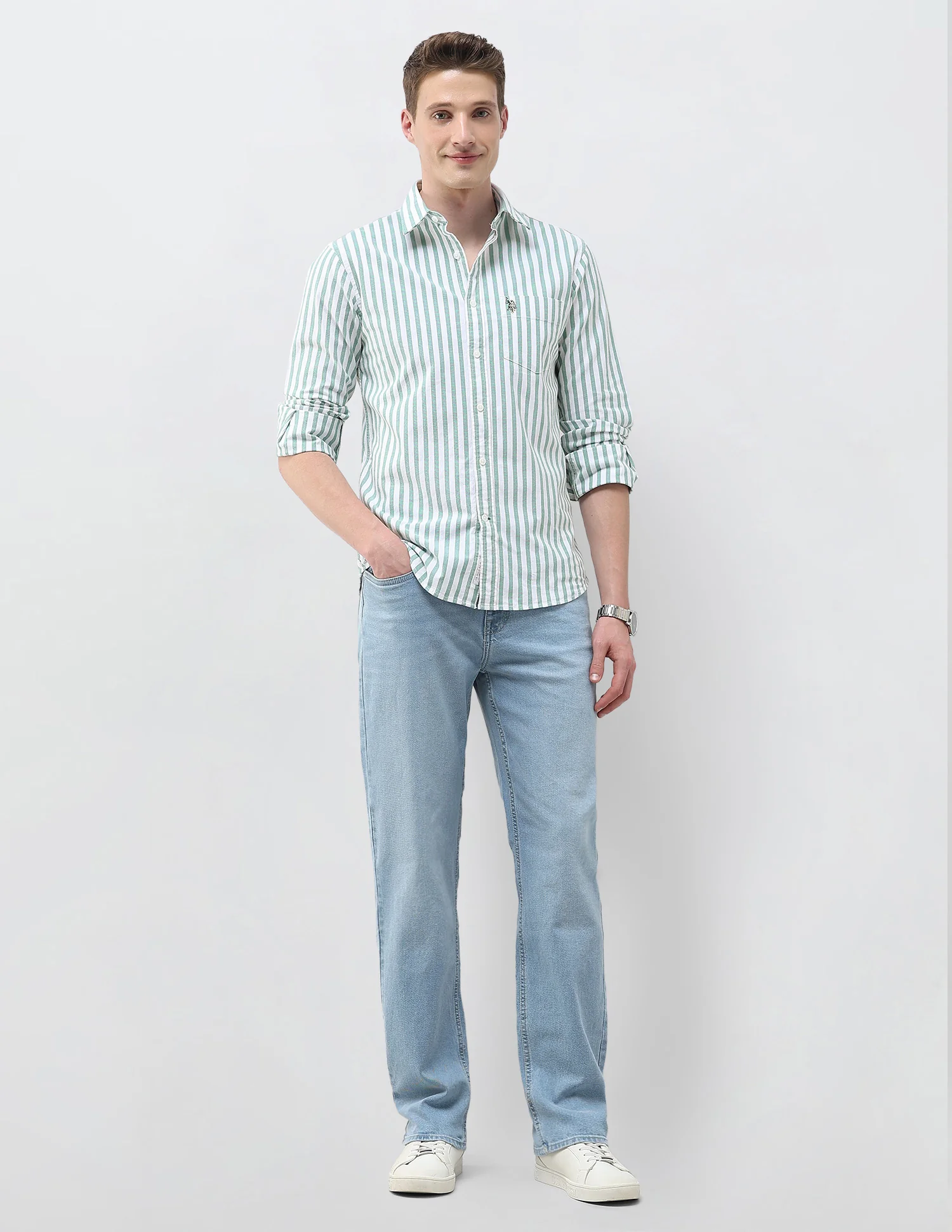 Oxford Vertical Striped Shirt - Image 3
