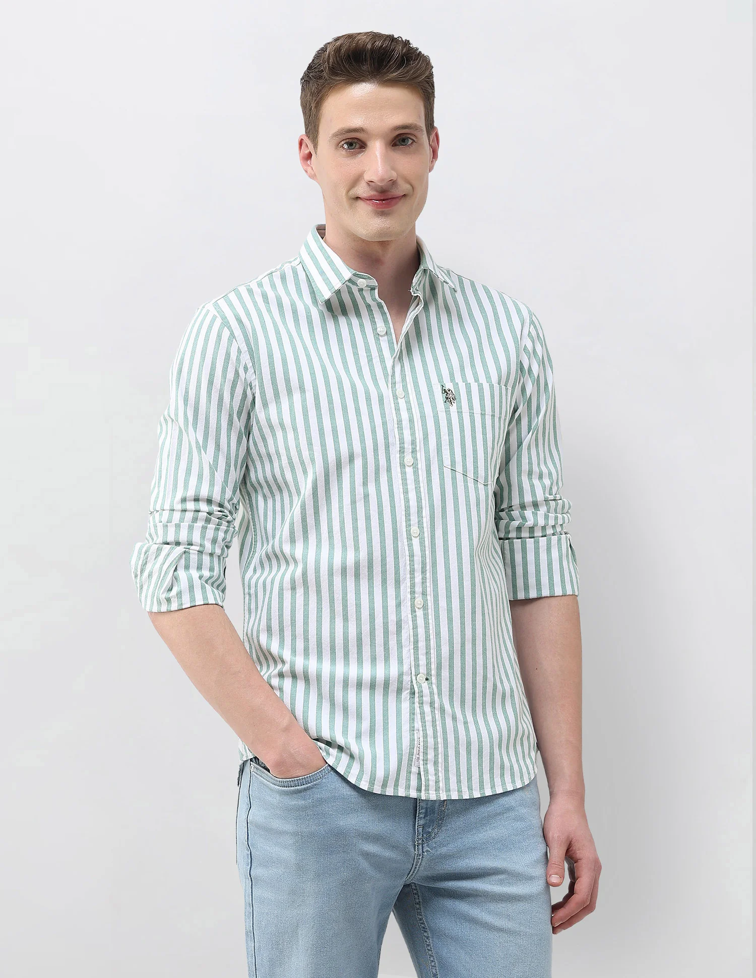 Oxford Vertical Striped Shirt - Image 4