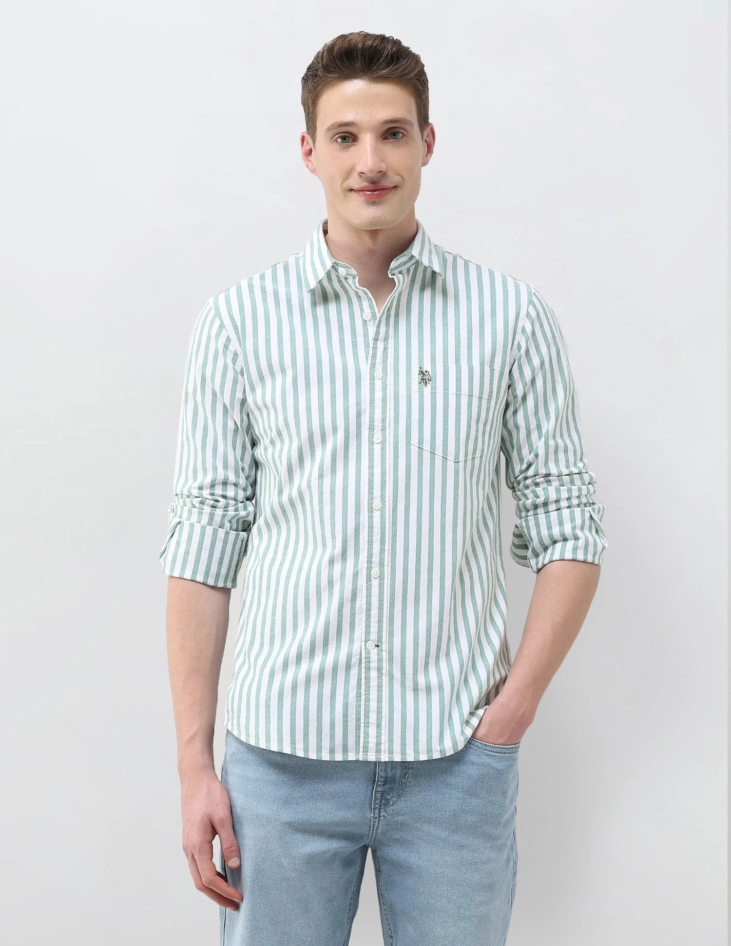 Oxford Vertical Striped Shirt - Image 6