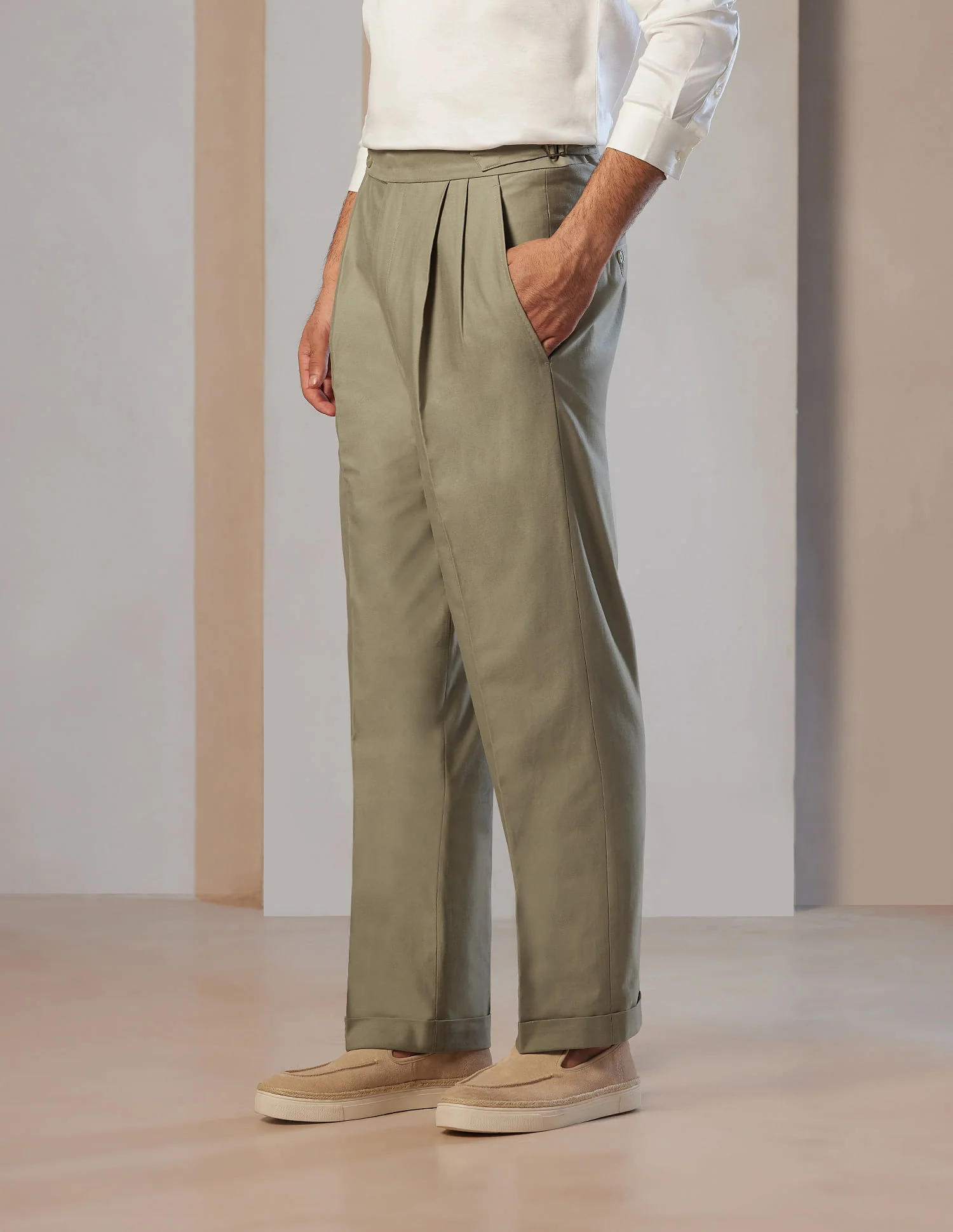 Pacho X Denver Slim Pleated Trousers - Image 4