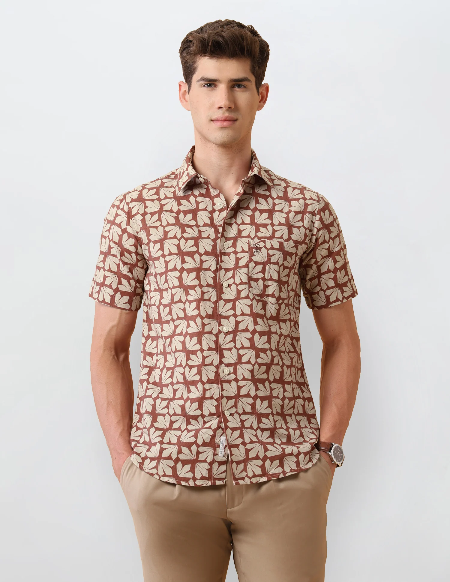 Pacho X Geometric Printed Tailored Fit Shirt