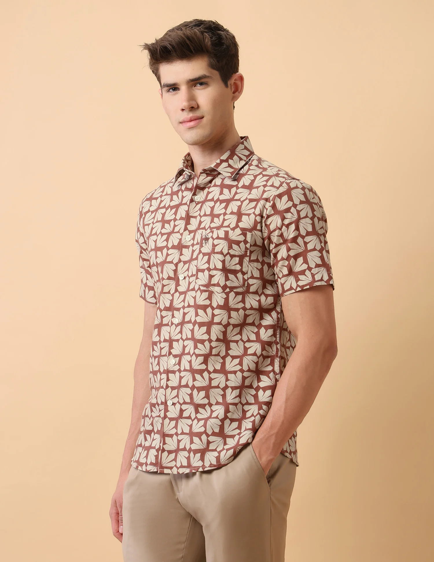 Pacho X Geometric Printed Tailored Fit Shirt - Image 4