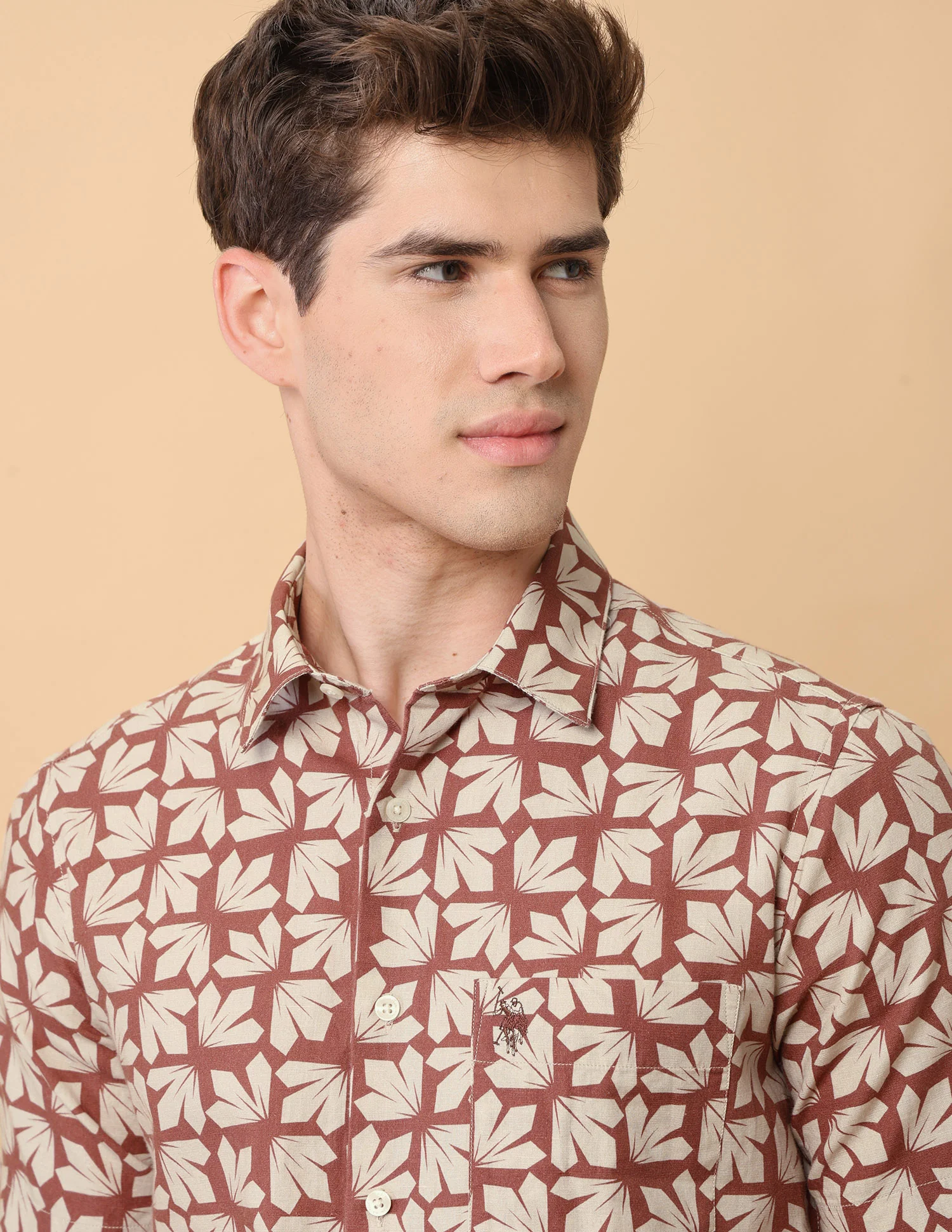Pacho X Geometric Printed Tailored Fit Shirt - Image 7