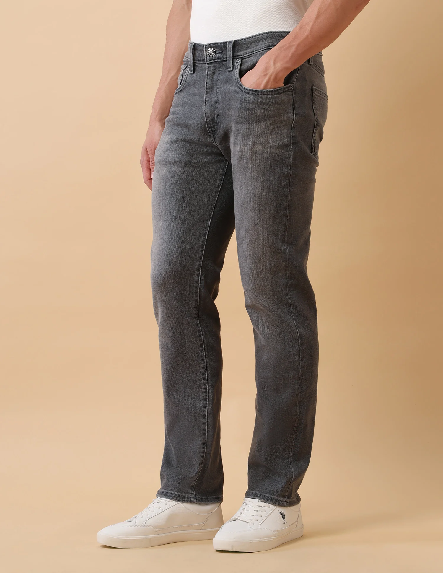 Pacho X Harold Slim Straight Fit Grey Jeans - Image 4
