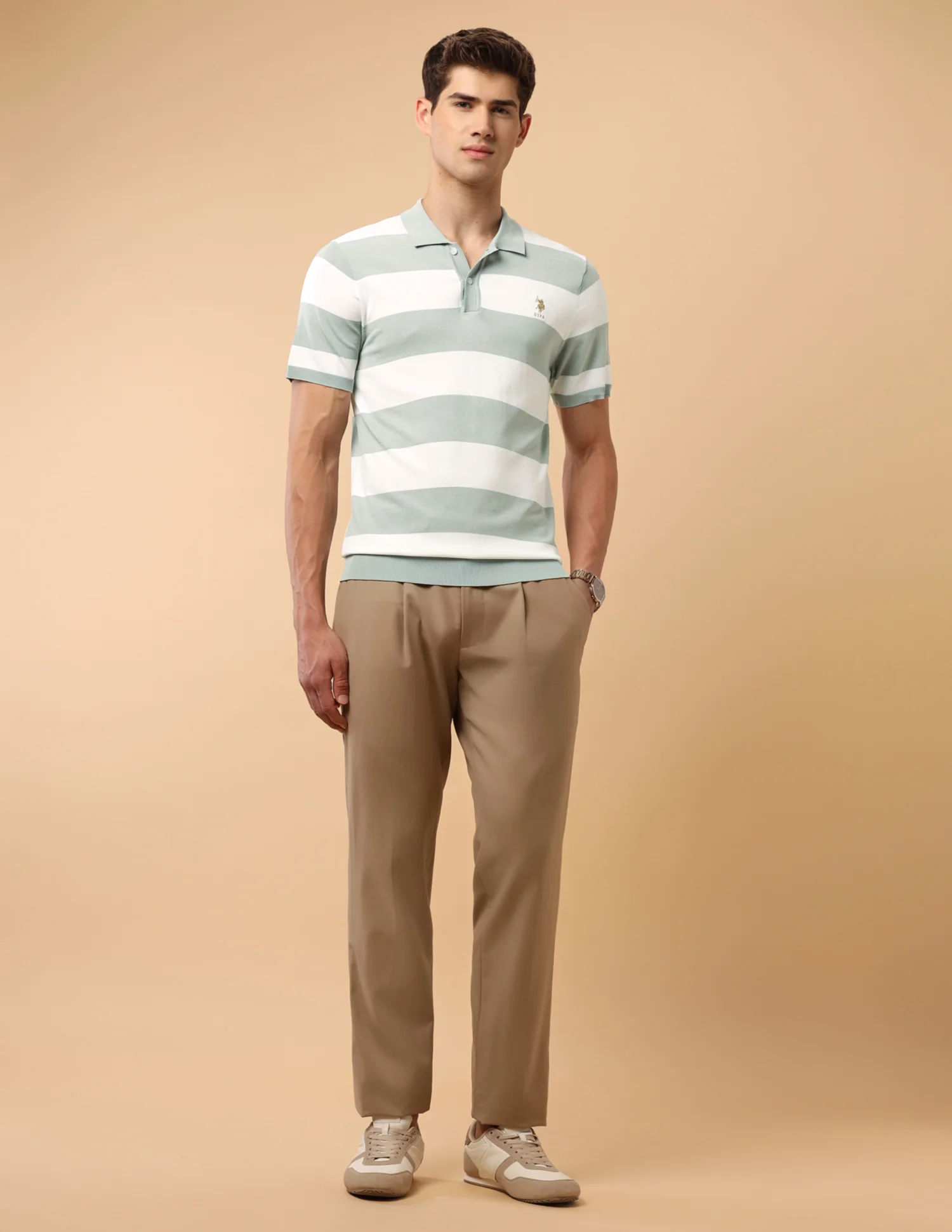 Pacho X Horizontal Striped Slim Fit Polo Shirt - Image 3