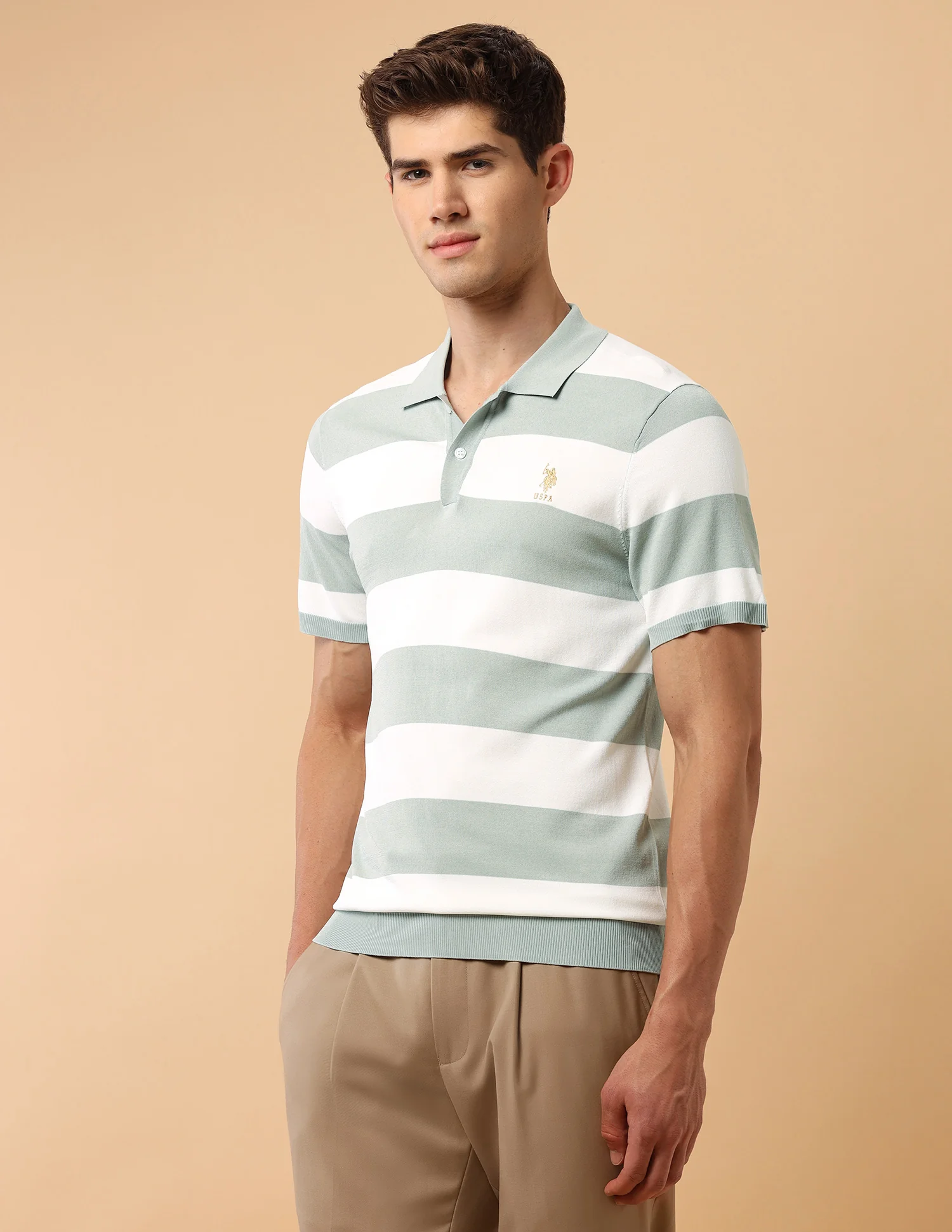 Pacho X Horizontal Striped Slim Fit Polo Shirt - Image 4