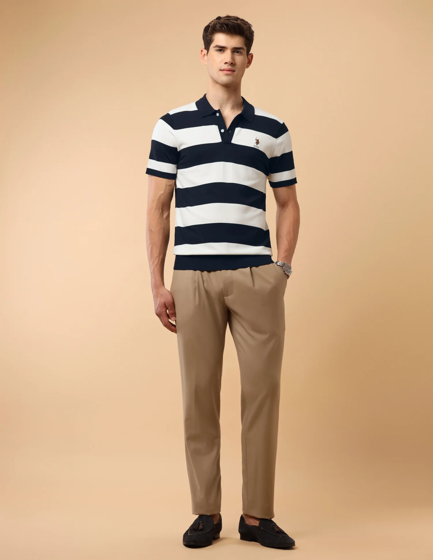 Pacho X Horizontal Striped Slim Fit Polo Shirt - Image 3