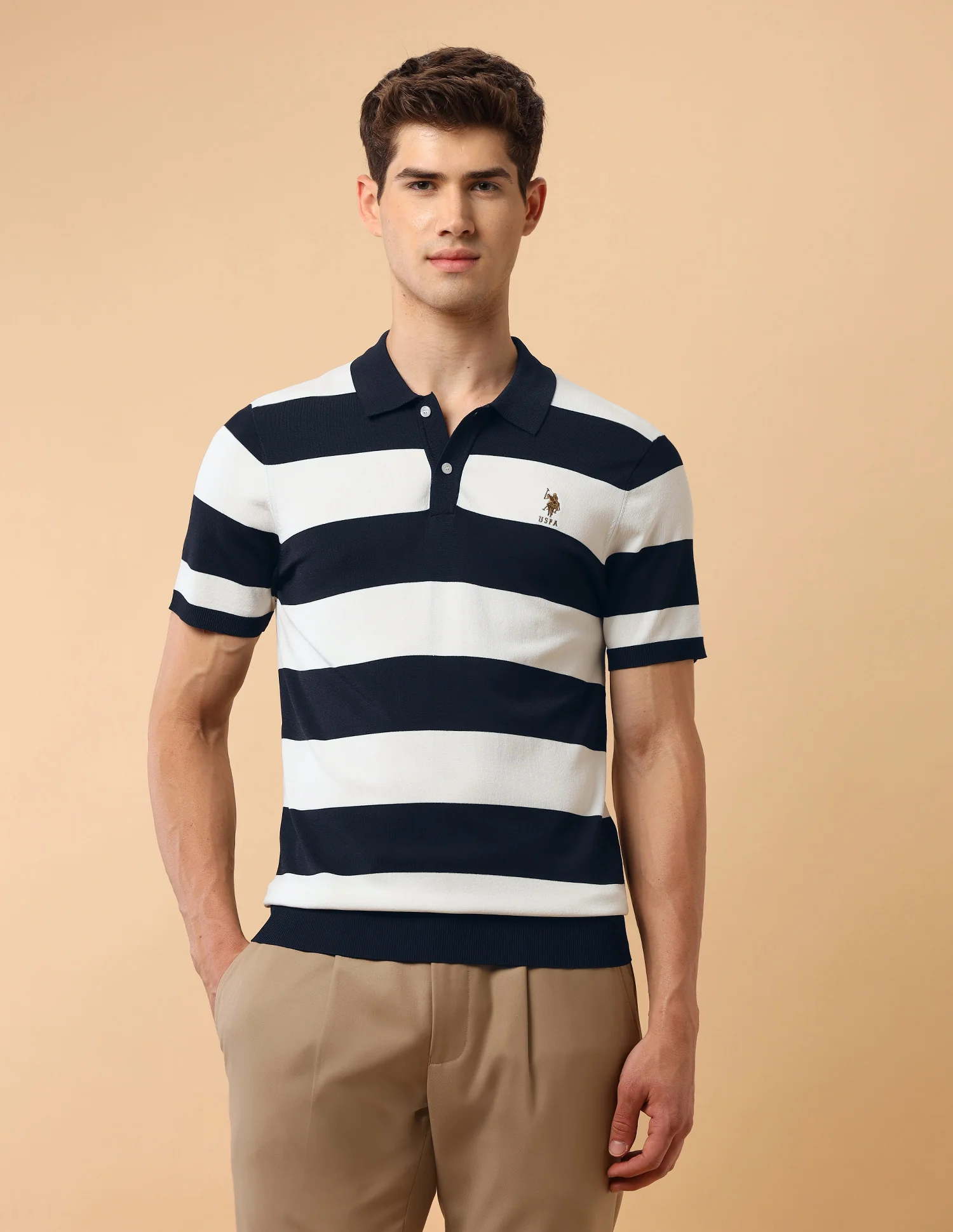 Pacho X Horizontal Striped Slim Fit Polo Shirt - Image 6
