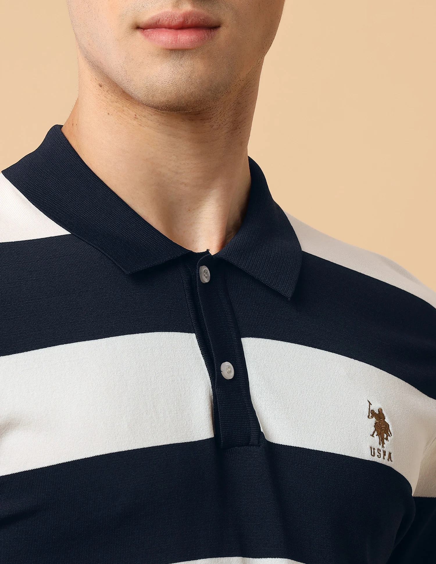 Pacho X Horizontal Striped Slim Fit Polo Shirt - Image 7